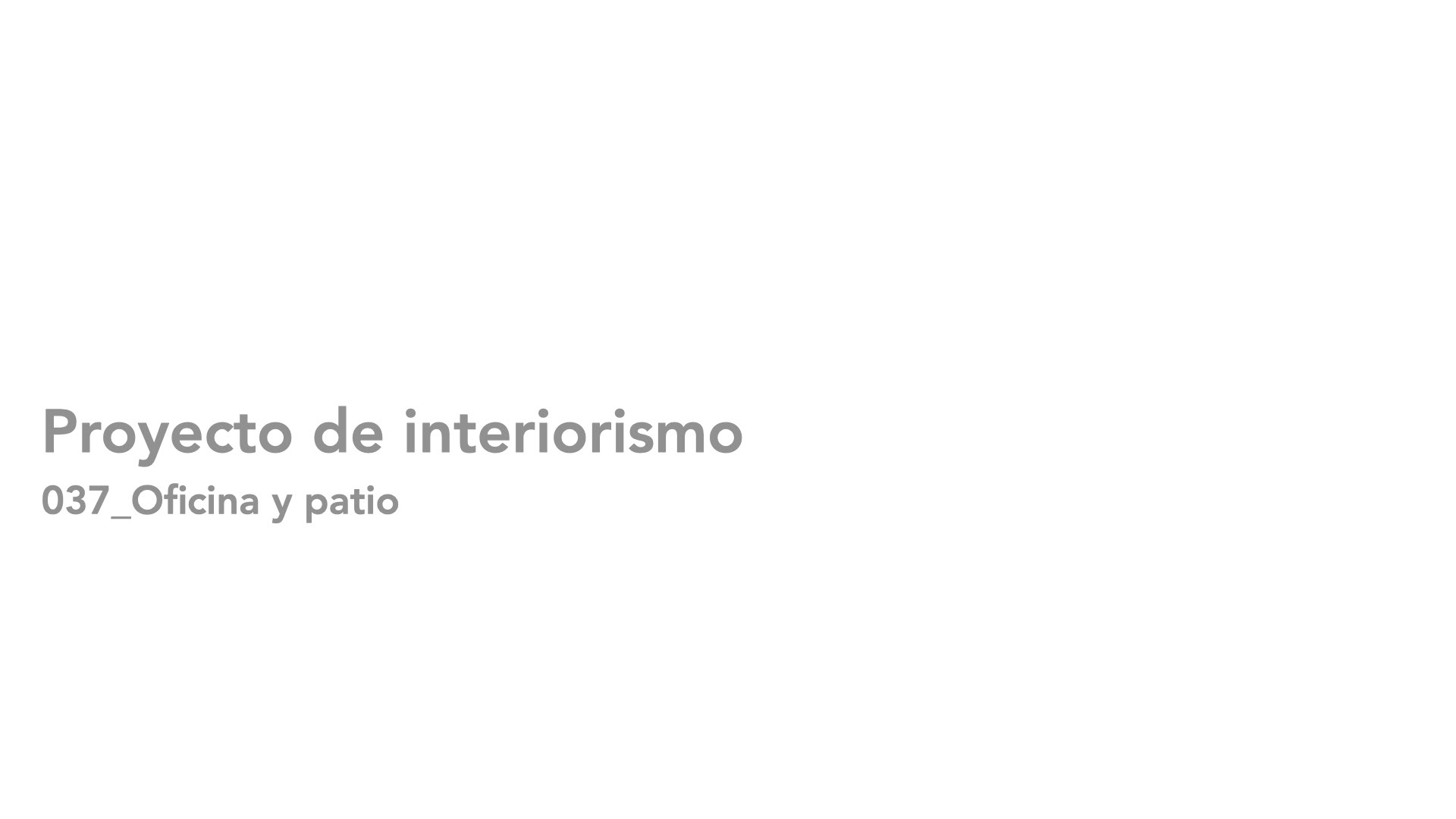 Proyecto de interiorismo para oficina y patio en Madrid. Arquitectura de interiores.