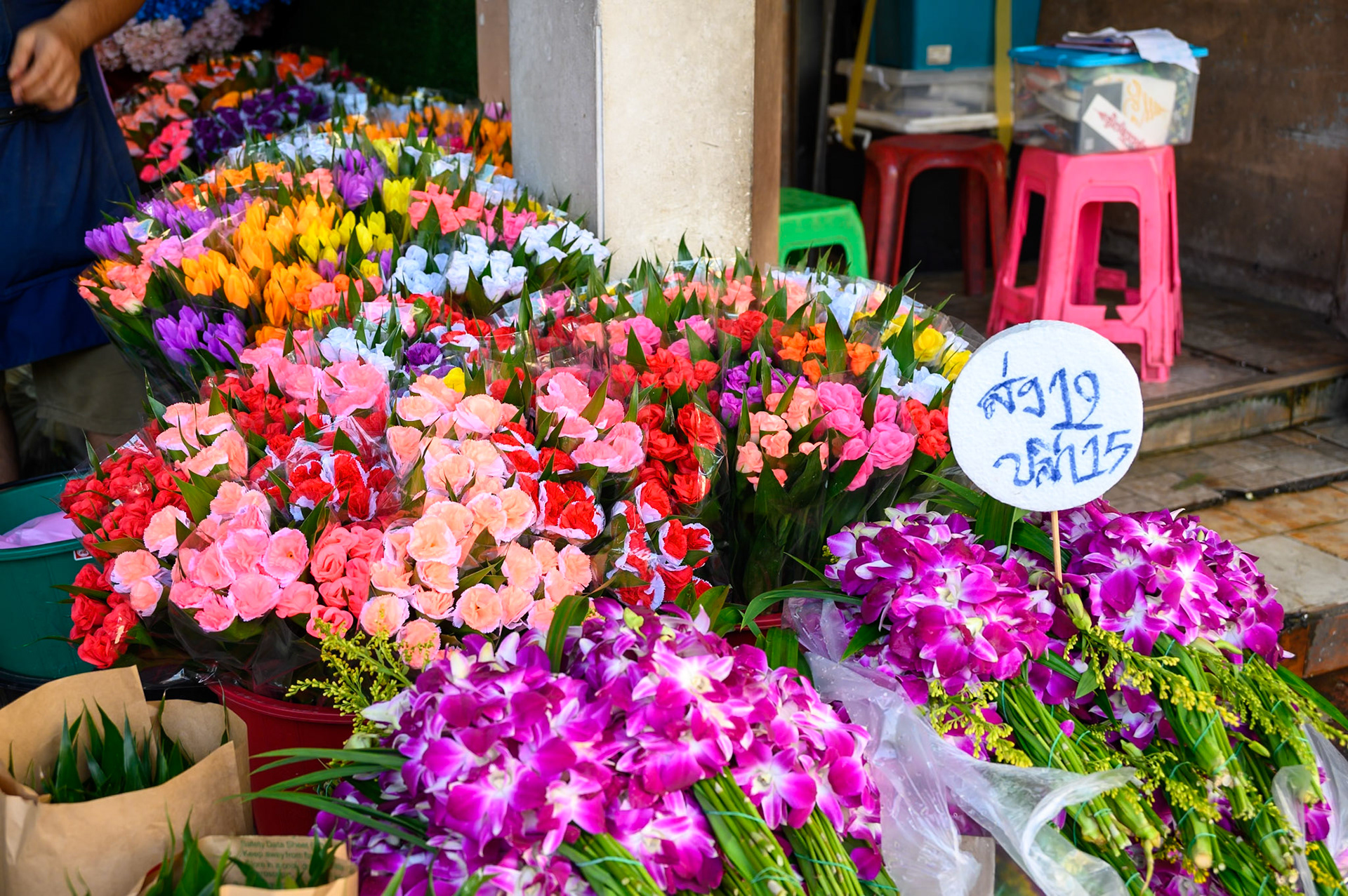 Bangkok - Marché aux fleurs Pak Khlong Talat