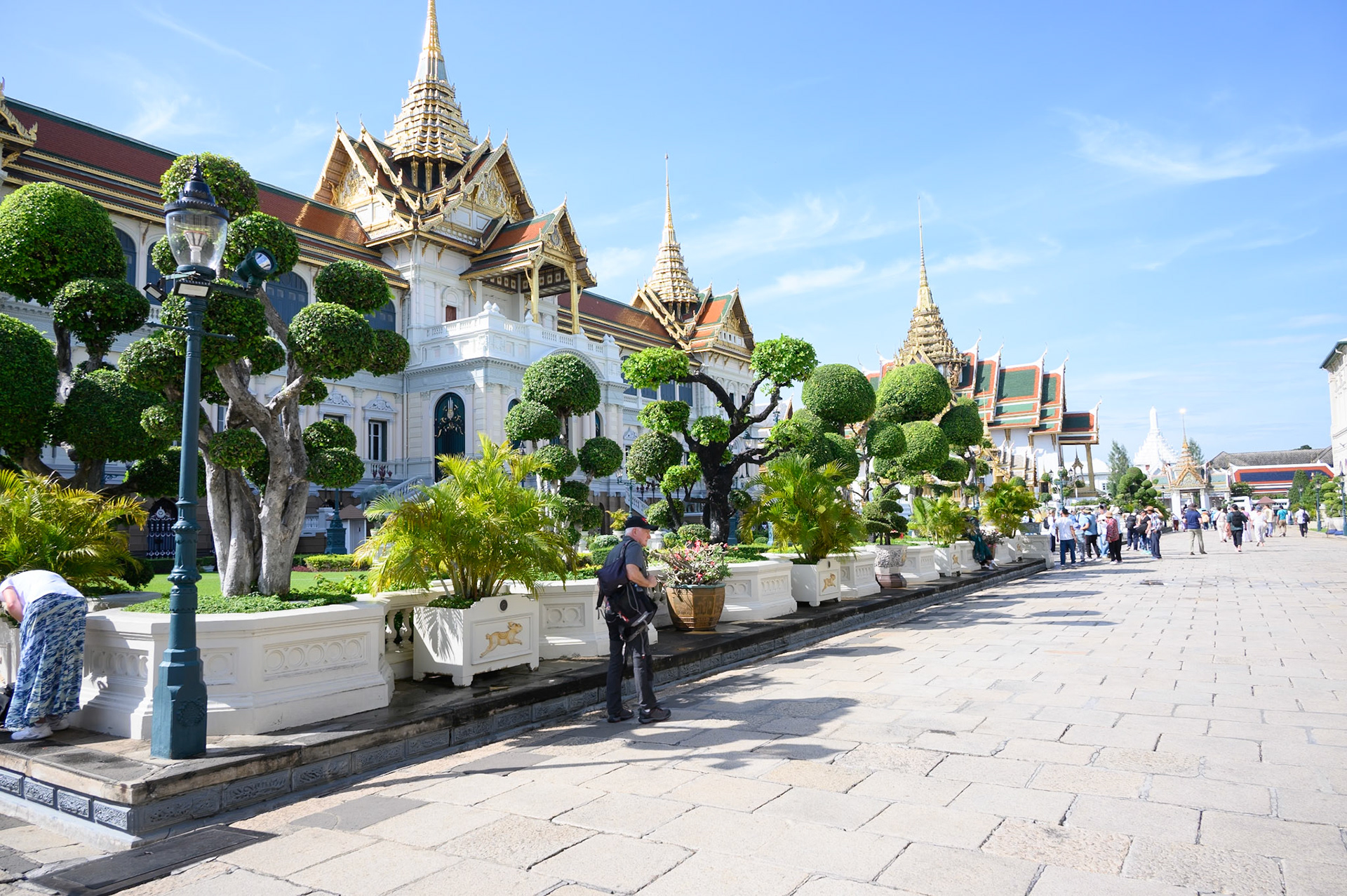 Le Wat Phra Kaeo ou Temple du Bouddha d'émeraude.