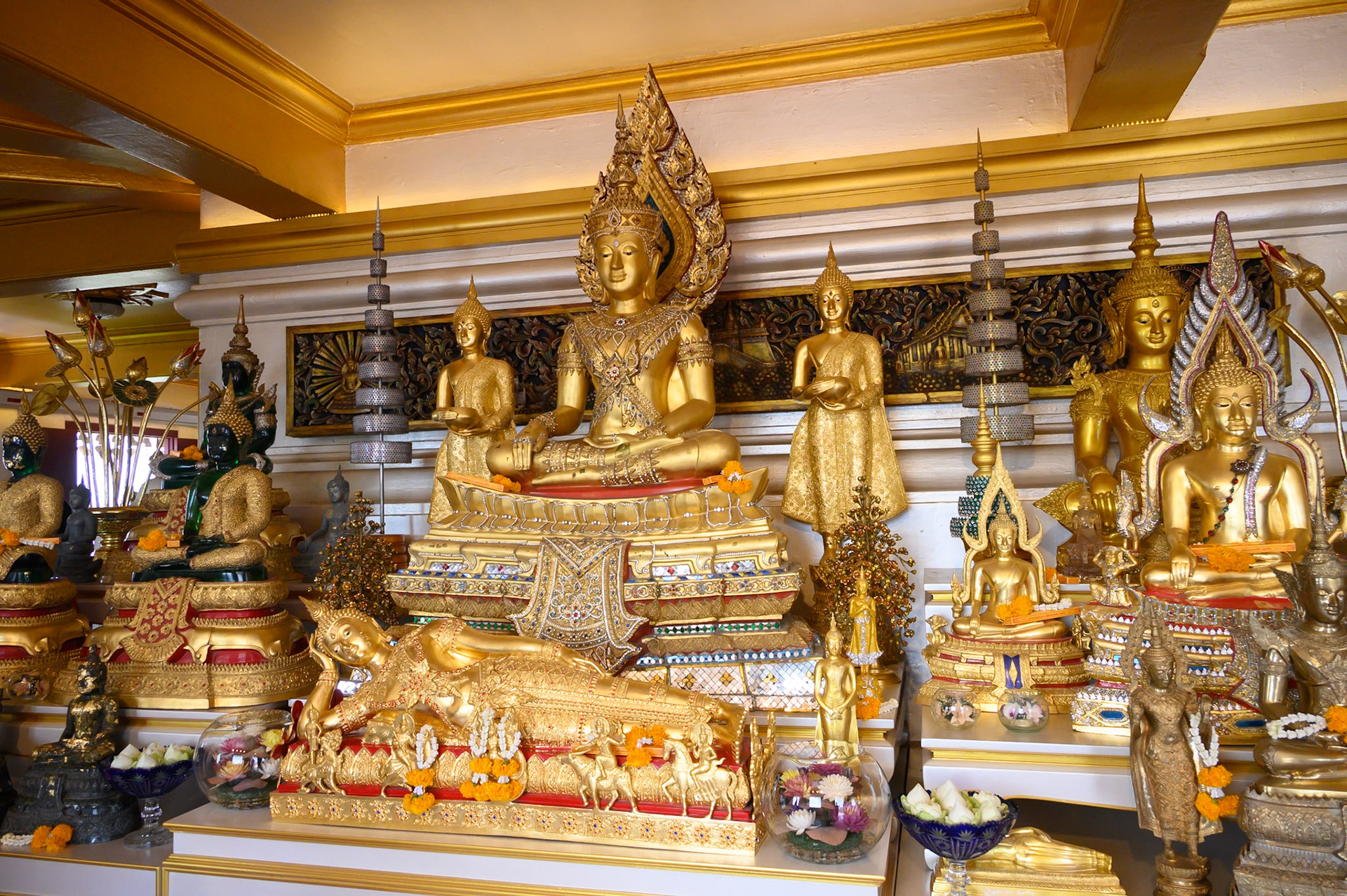Wat Saket - The Golden Mount. Temple érigé sur une colline artificielle.