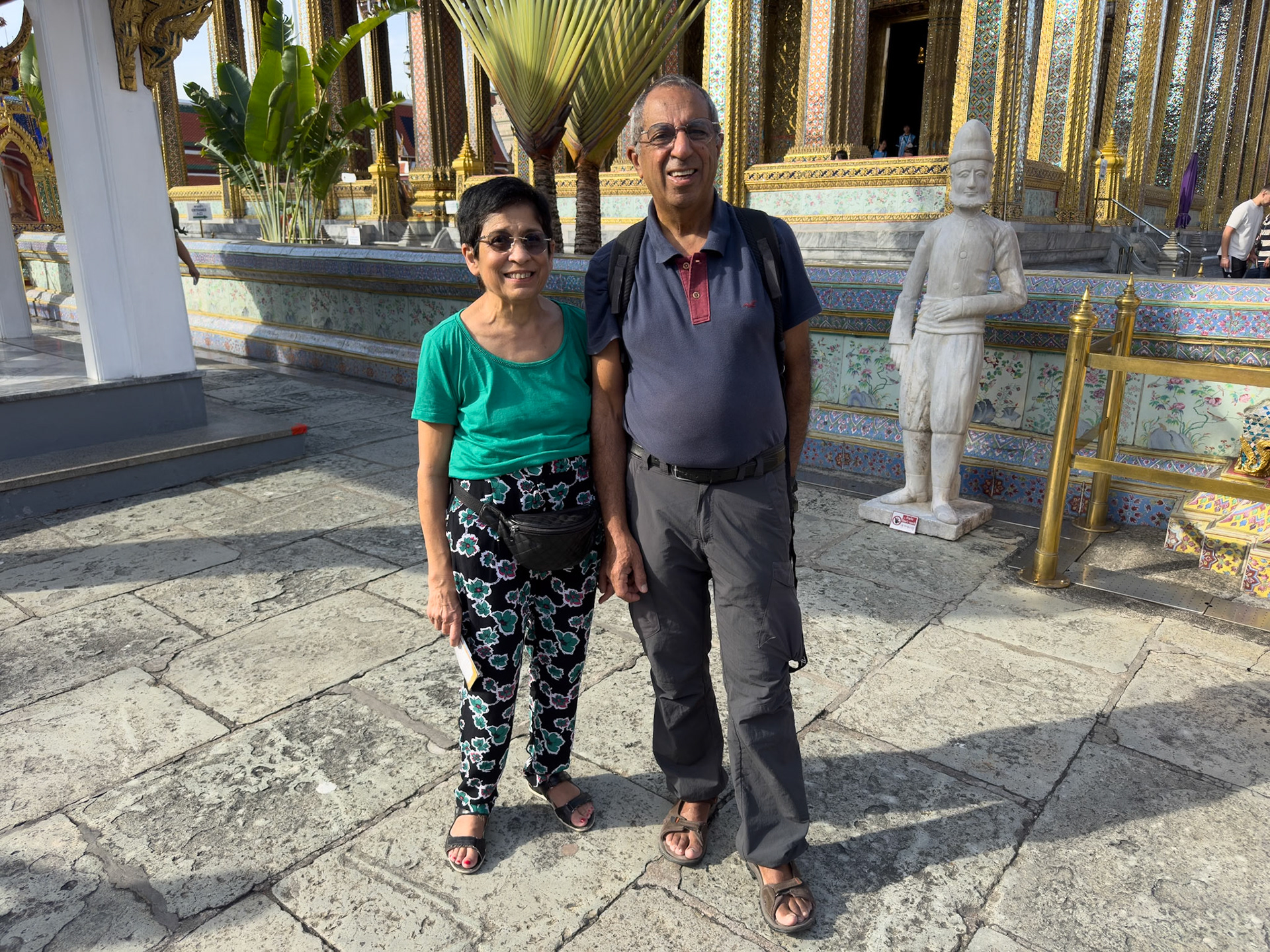 Le Wat Phra Kaeo ou Temple du Bouddha d'émeraude.