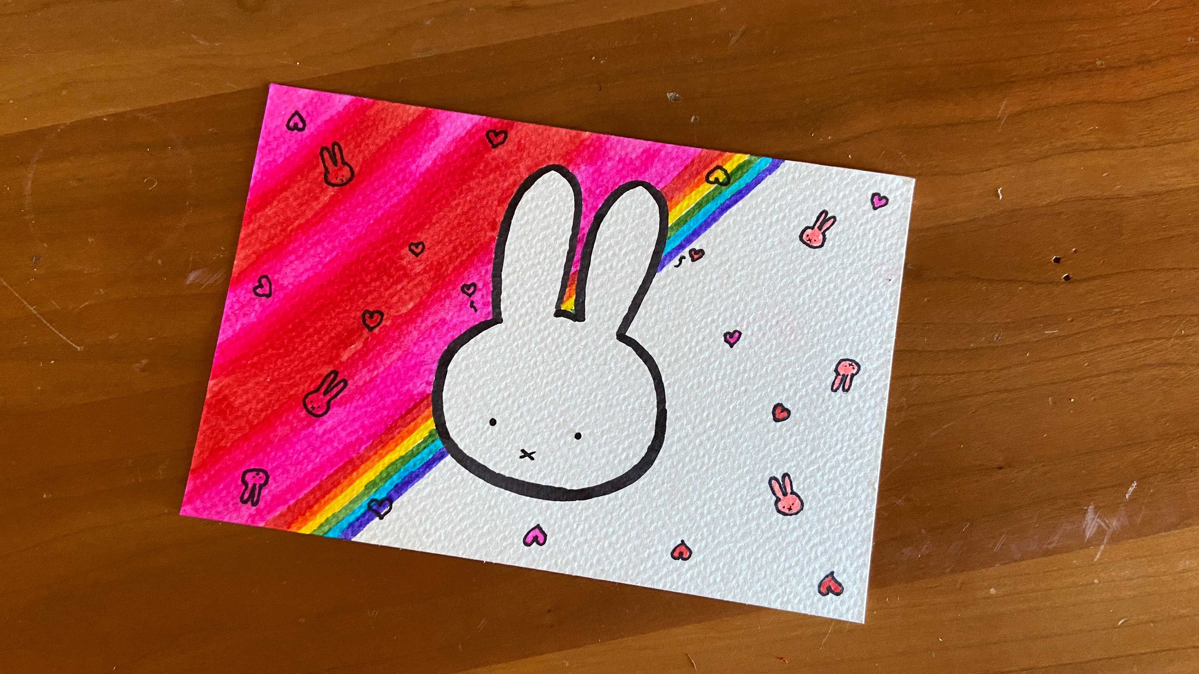 Valentine's Day Card Illustration - 2023, Sharpie, Watercolor marker on Watercolor paper