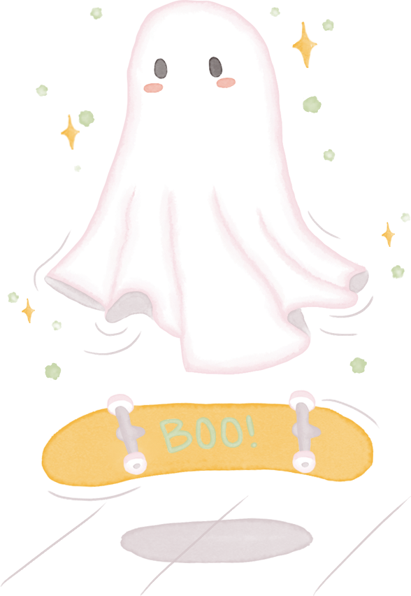 Ghost Illustration Series- Skater Ghost