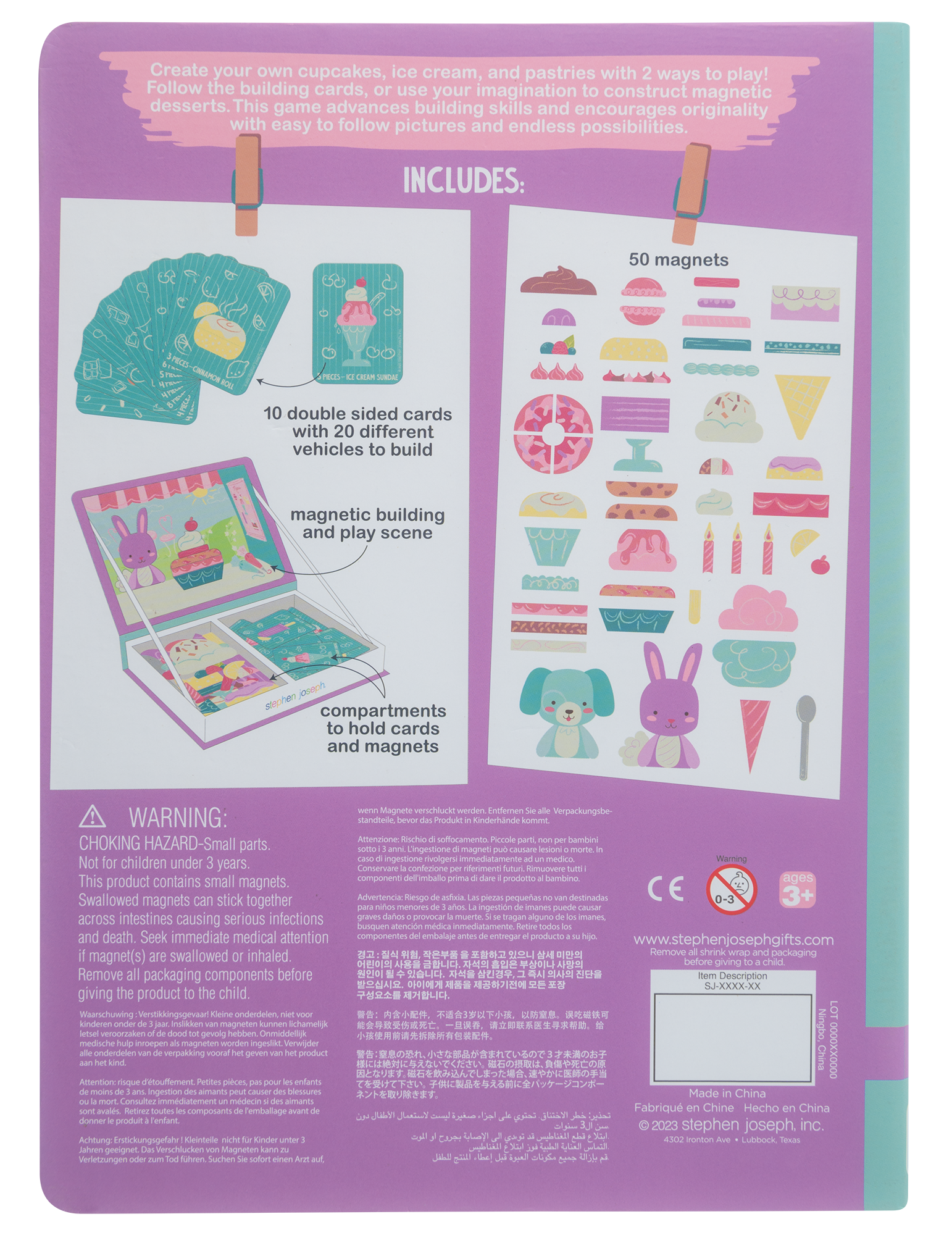 Magnetic Activity Set - Sweet Shop (packaging back)