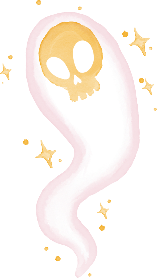 Ghost Illustration Series- Skull Ghost