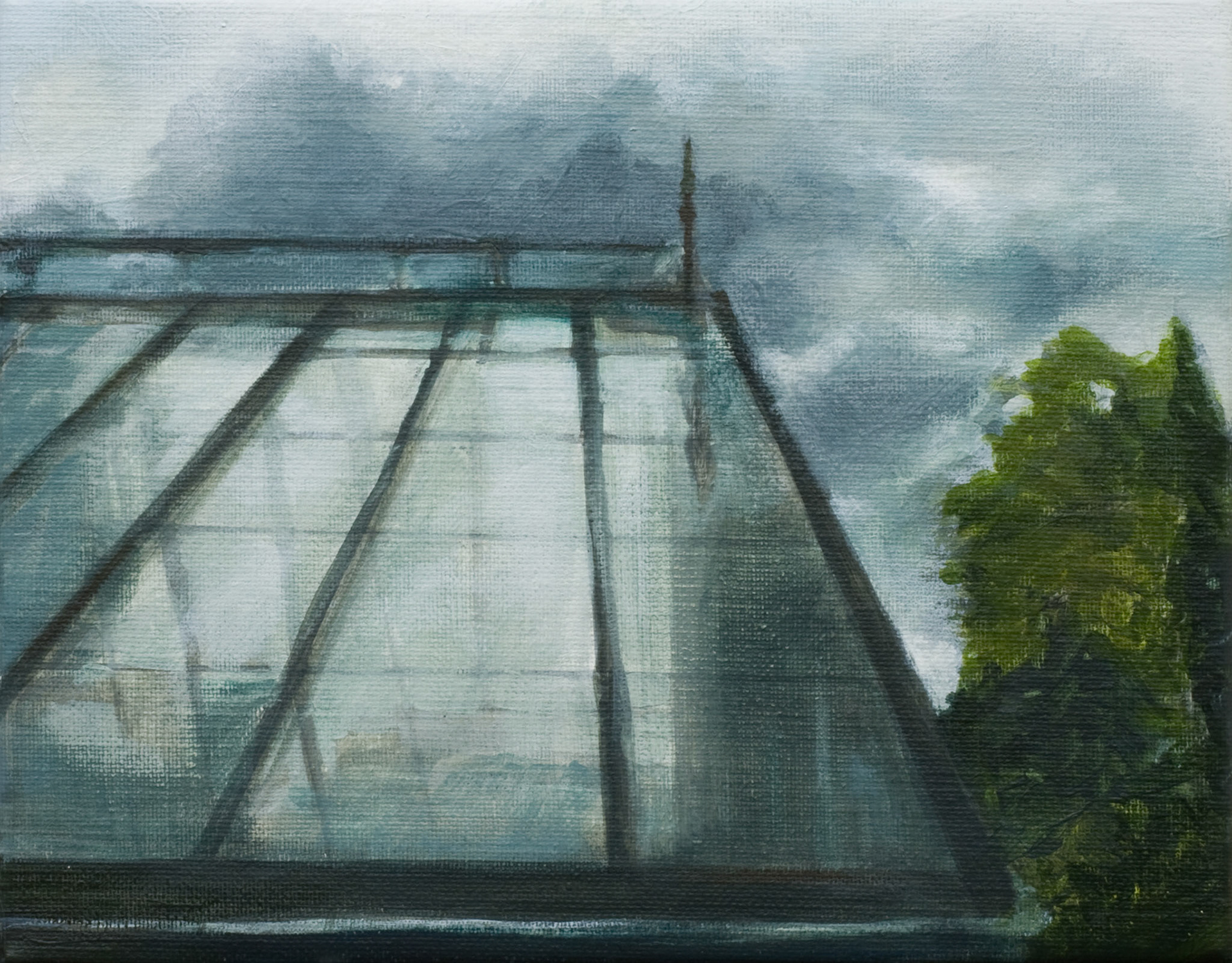 Stratocumulus castellanus above Botanic Garden, London (24x30)