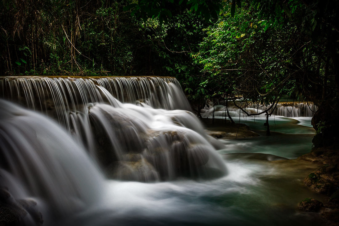 Kouang Si waterfall south of Luang Prabang, Laos.