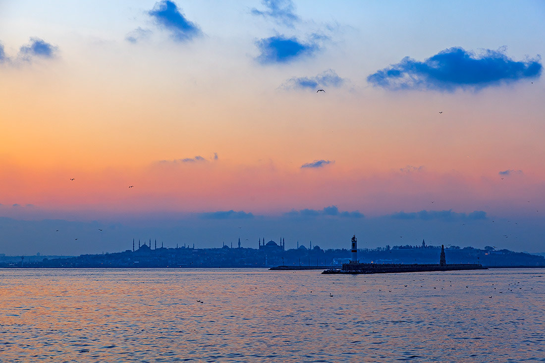 Sunset over Istanbul.