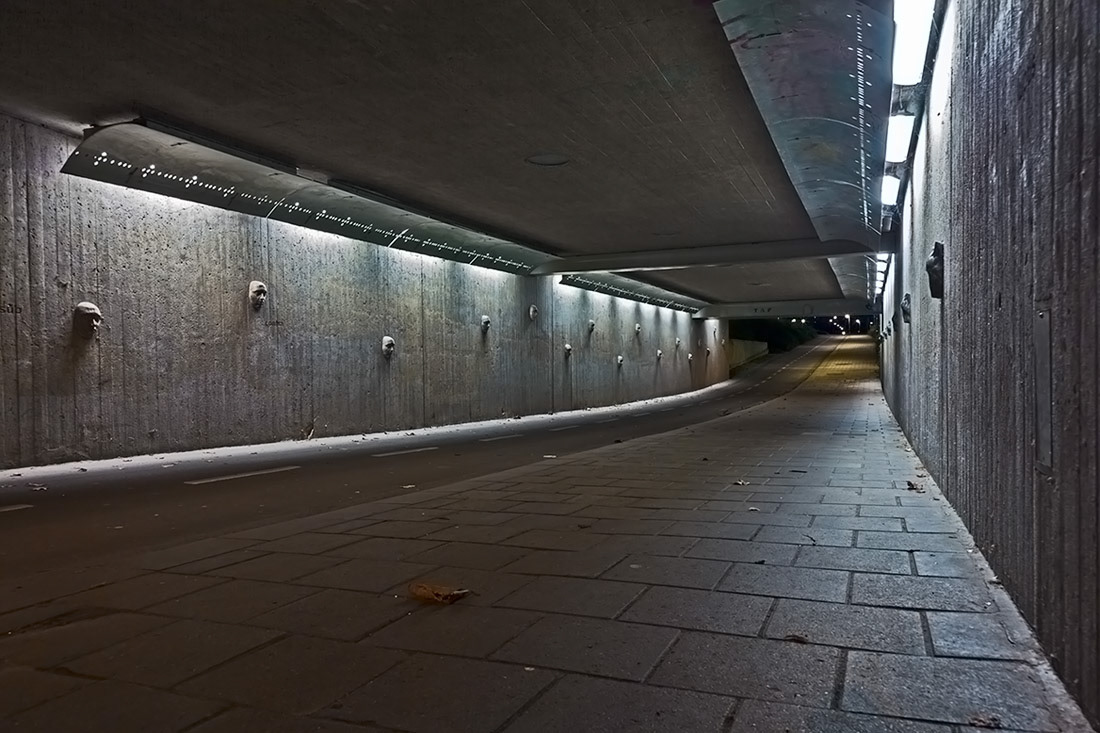Bicycle tunnel under Amiralsgatan in Malmö.