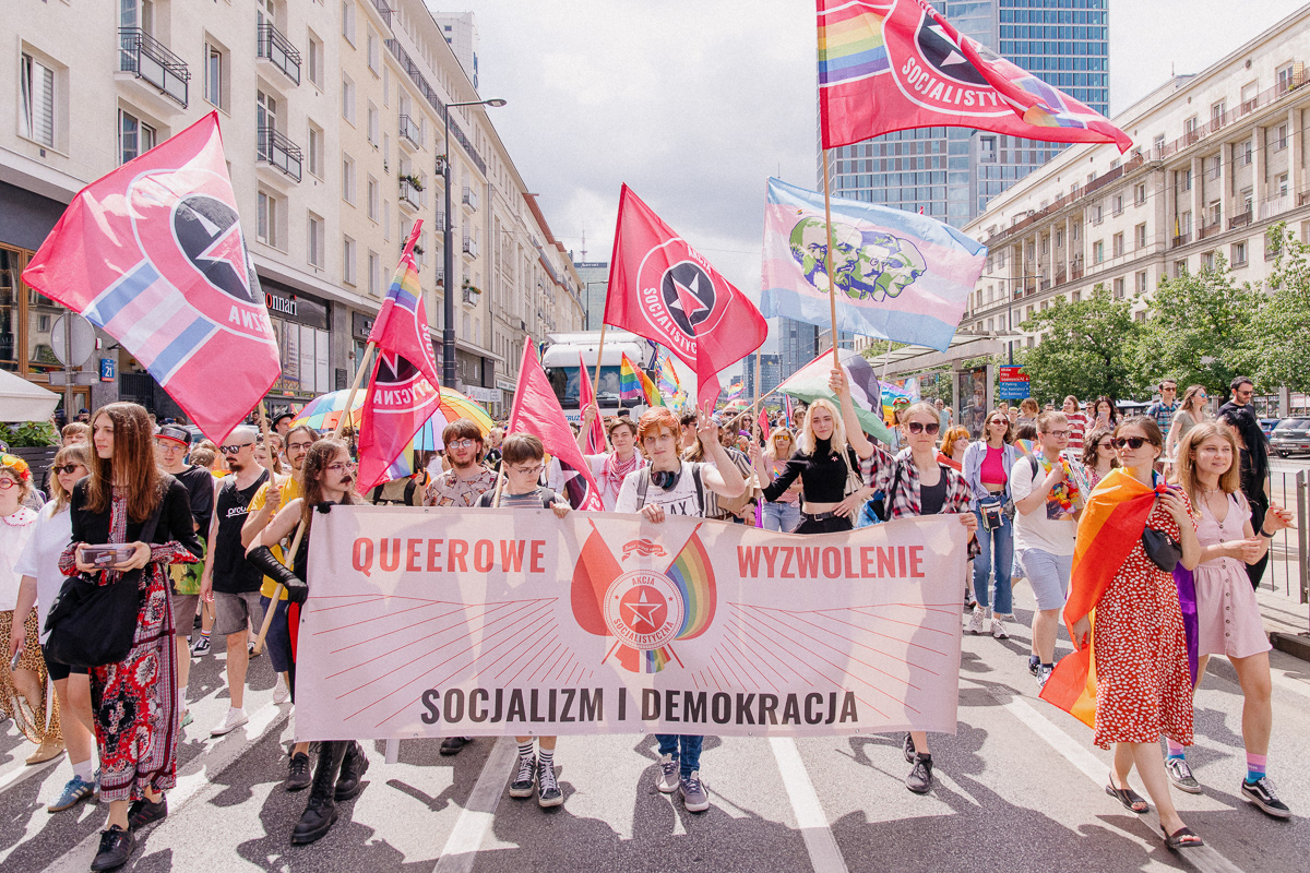 "Queer liberation; socialism and democracy"