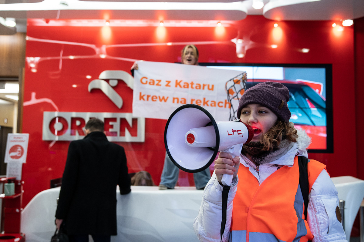 "Gas from Qatar, blood on hands"