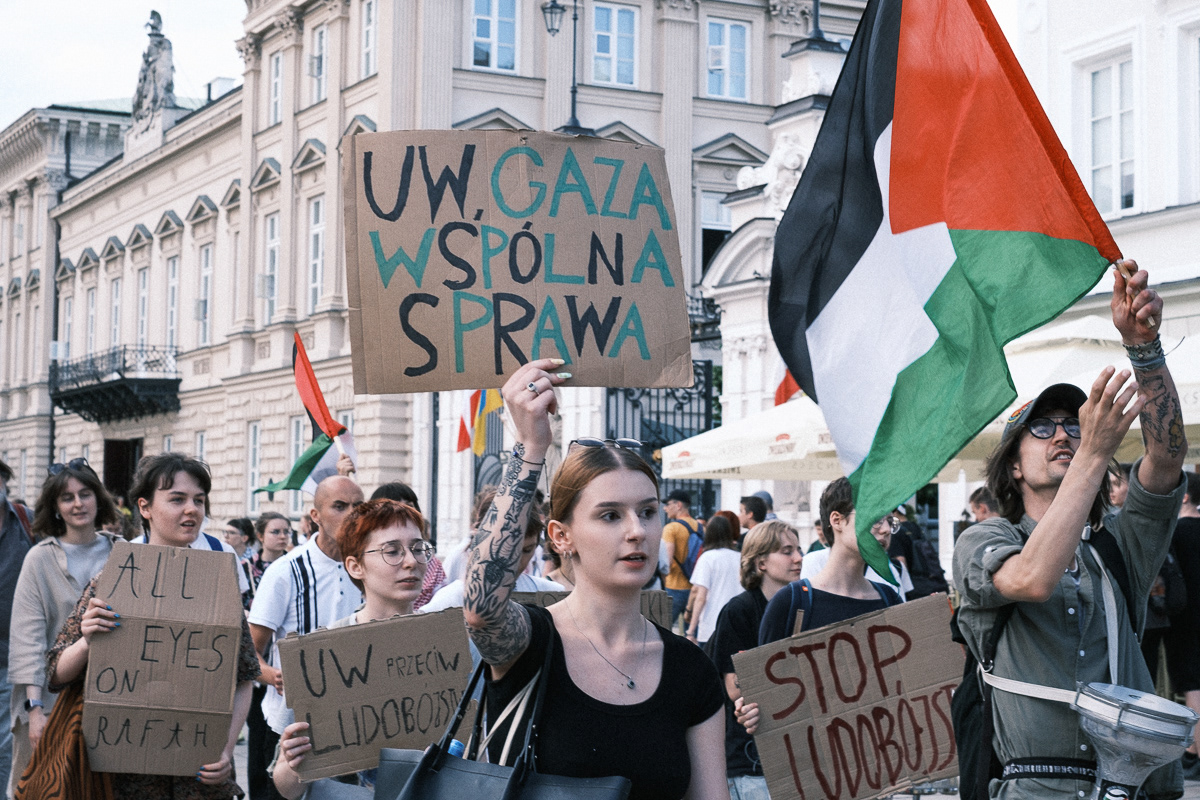 "Warsaw University, Gaza - same fight"
