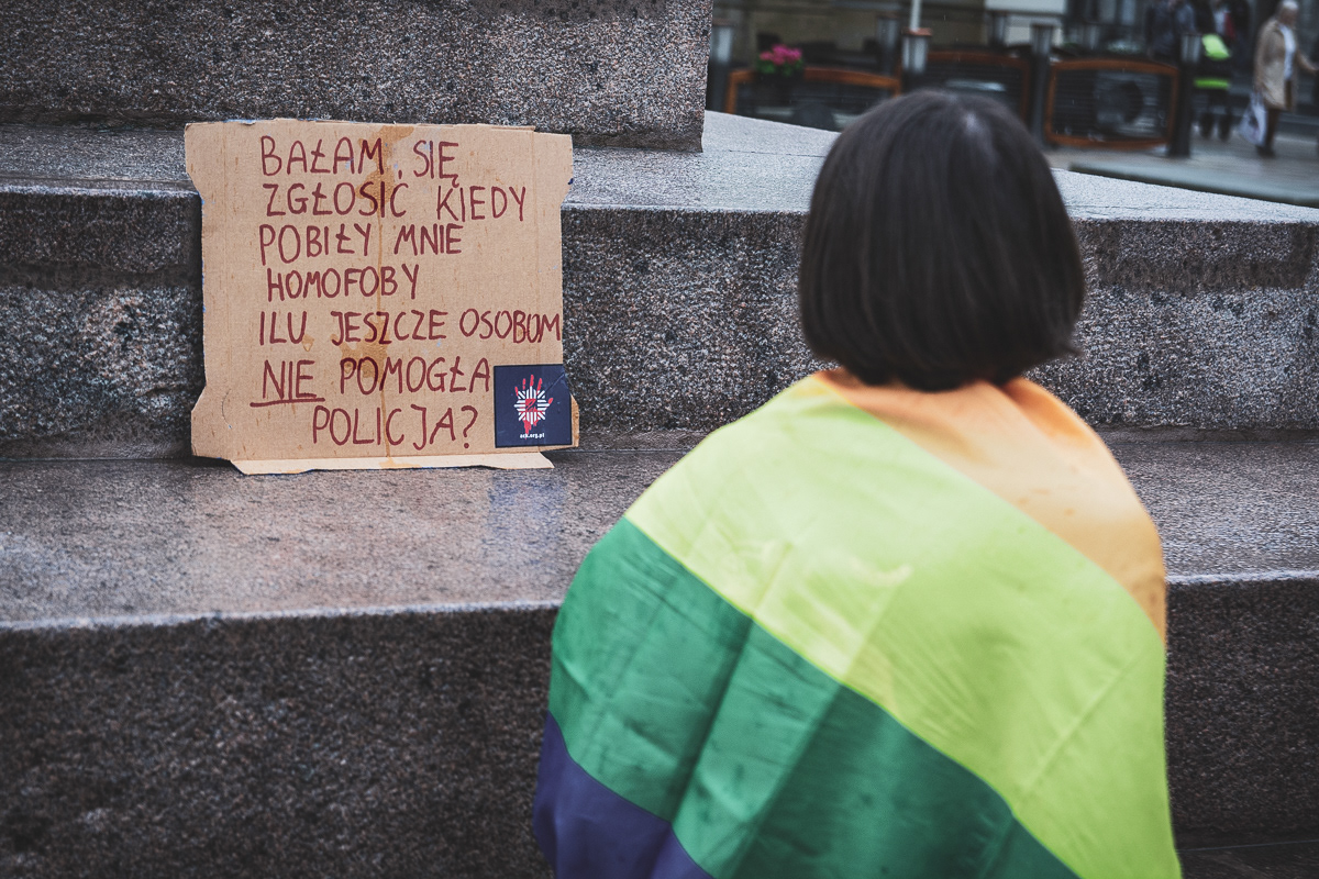 "I was afraid to report it when homophobes beat me up, [because of homophobia amongst the Polish police], how many others have the police NOT helped?"