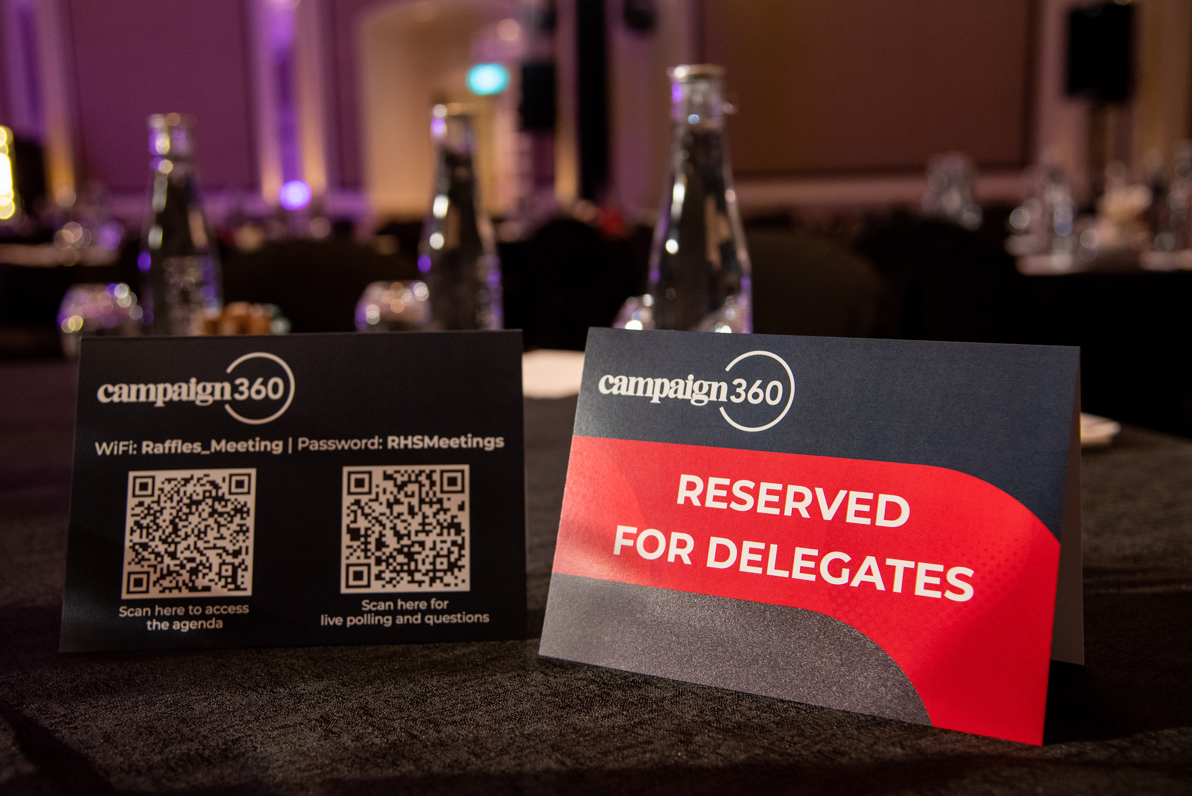 Little things… Tent cards for delegates' reservation