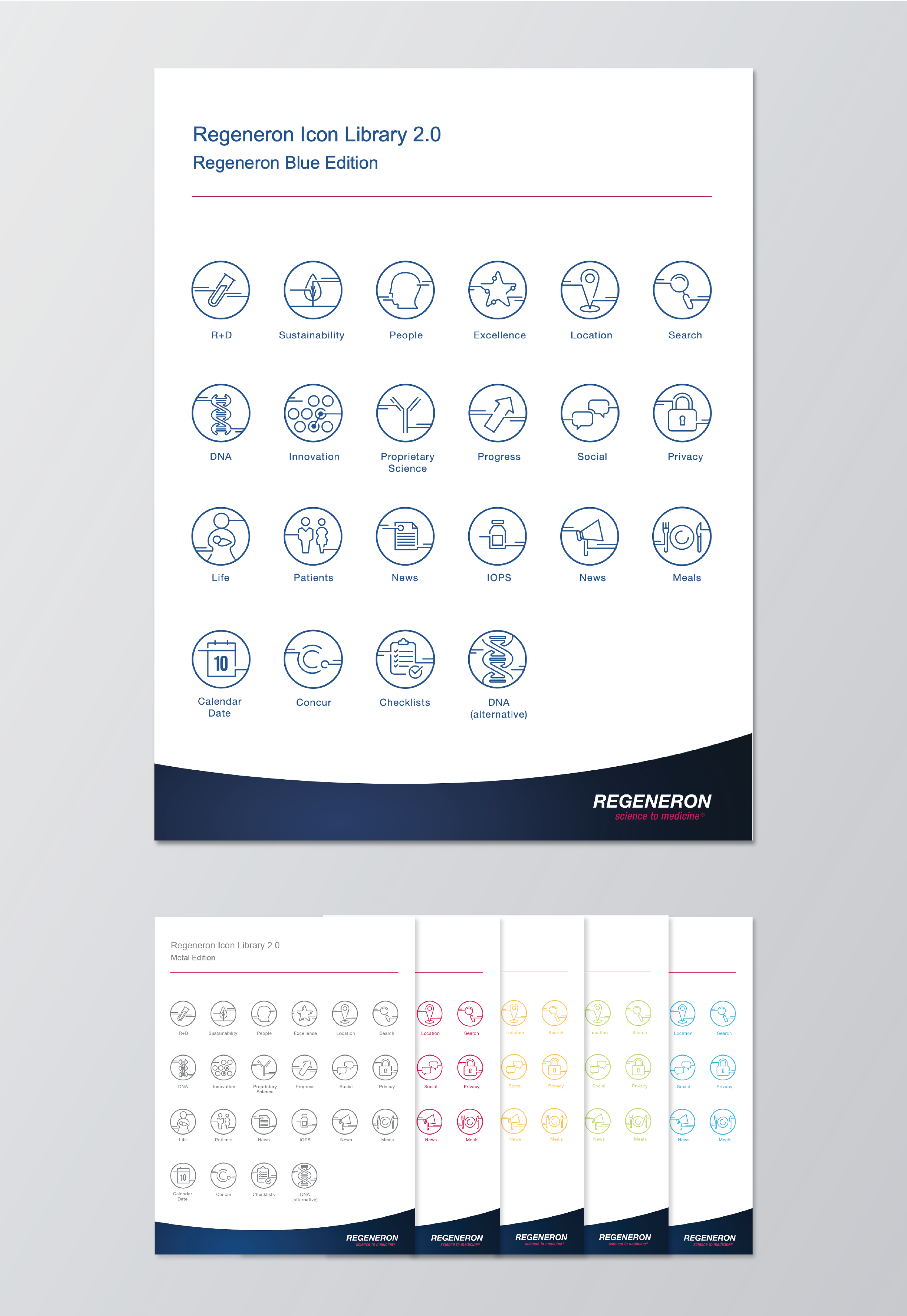 Icon Library in various colors