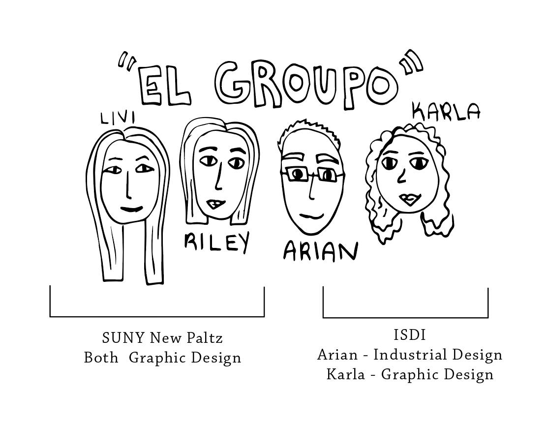 "EL GROUPO" identity, Artwork by Riley