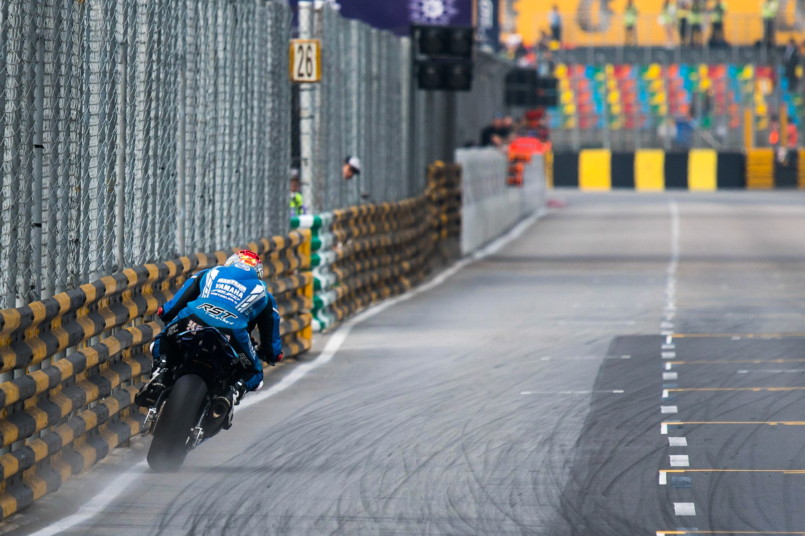 Dan Kneen (Mar-Train Racing Yamaha) during the 2016 Macau Grand Prix. Image by Tony Goldsmith.
