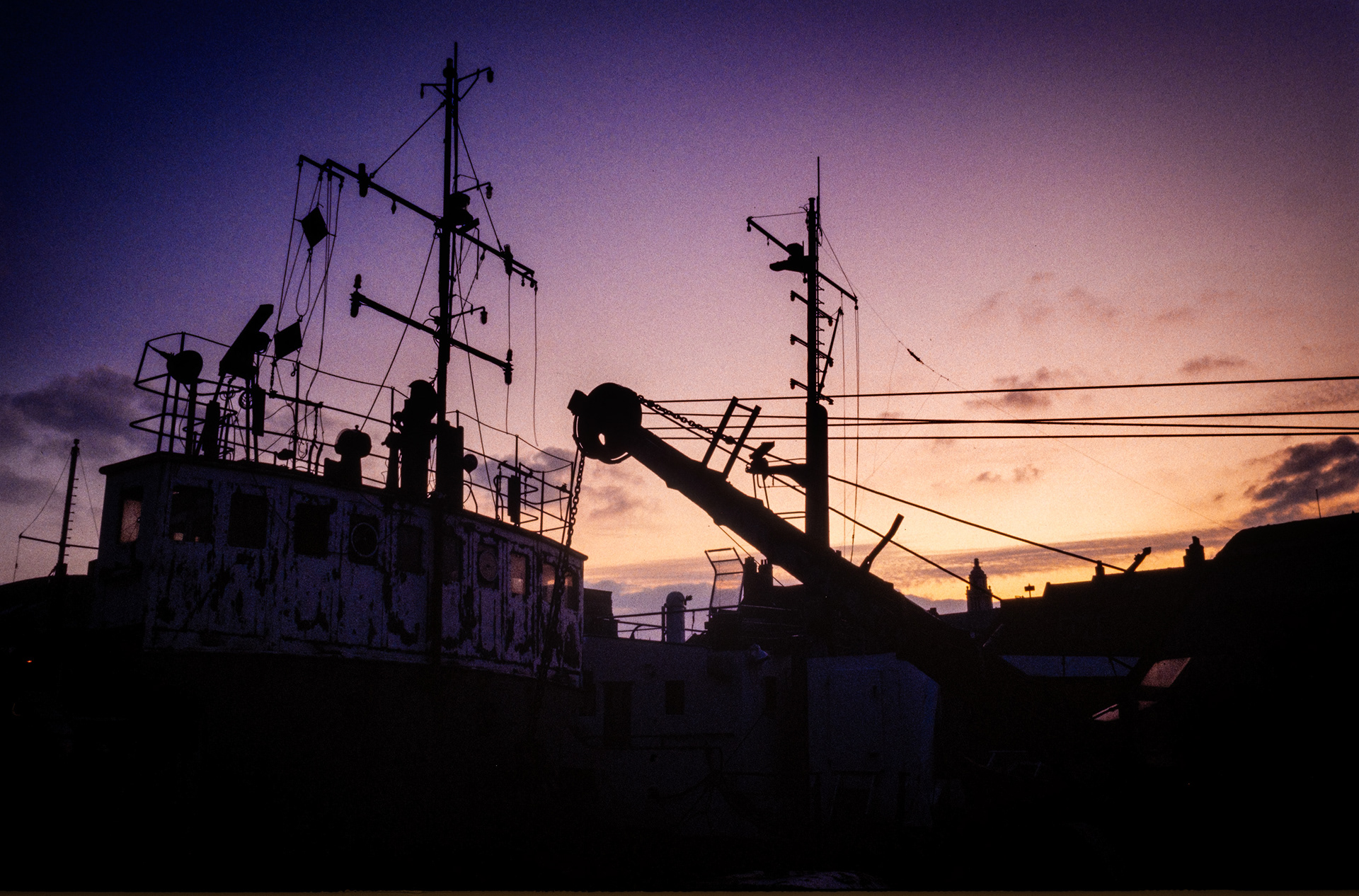 Ref: River Hull_19831001_2283. British Transport Docks Board Dredger Hedon Sand, in poor repair, was moored on the east side of the river. River Hull, Kingston Upon Hull, East Yorkshire, United Kingdom, Circa October 1983. 