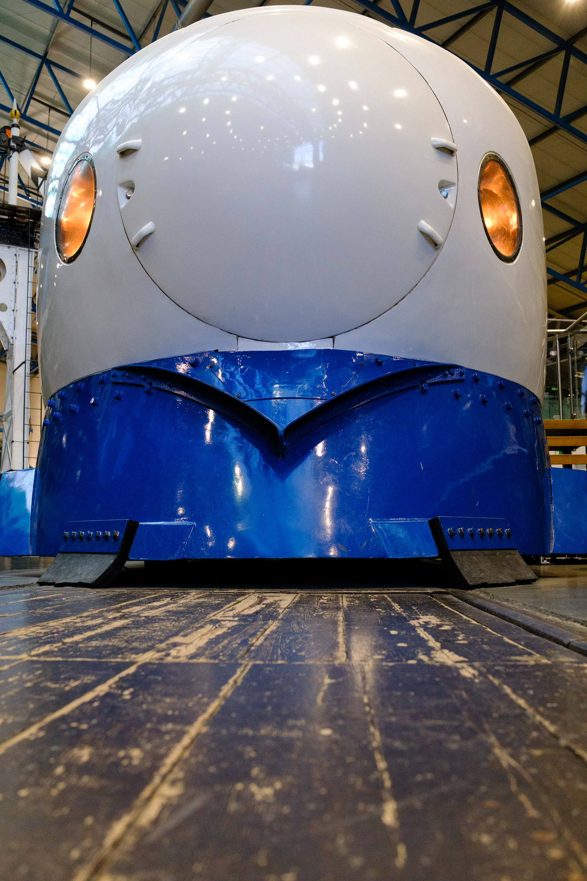 Ref: NRM_20260115_0023. Shinkansen ('new main line’), Japan's bullet train ran at speeds of up to 130mph. National Railway Museum, York, North Yorkshire, United Kingdom, 15 January, 2026.