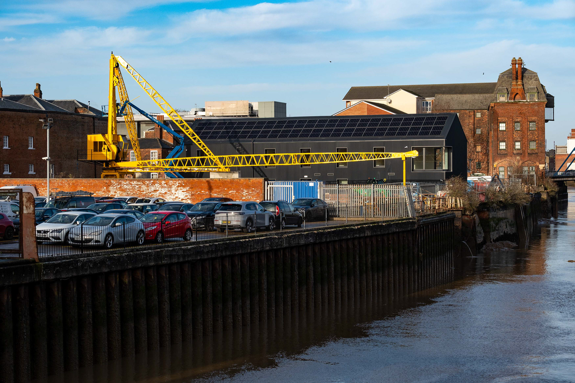 Ref: Scotch Derrick_20251208_0015. Hull’s last remaining Scotch Derrick crane was restored and reinstated at the North End Shipyard. Part of the Hull Maritimes maritime heritage project. North End Shipyard, Kingston Upon Hull, East Yorkshire, United Kingdom, 08 December, 2025