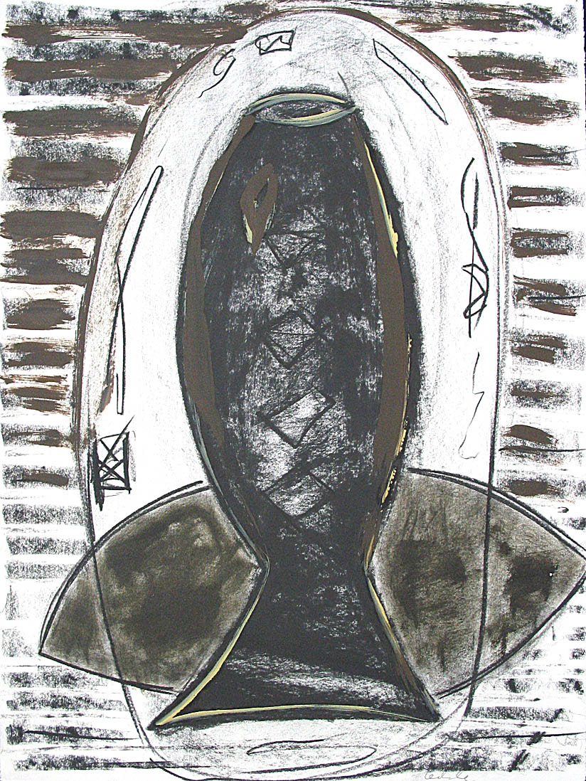 NO. 78 mixed media on paper, 30 by 22 inches, HERMANN LEDERLE