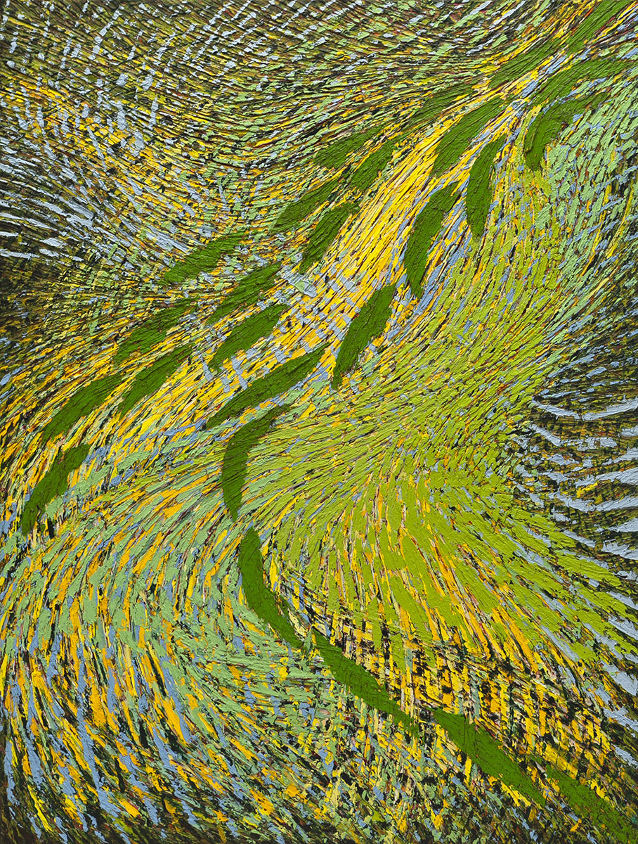 CASCADE oil on canvas, 50 by 38 inches, 2011, Hermann Lederle