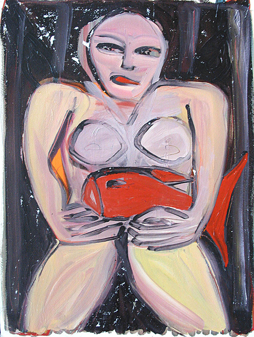 NO. 66 mixed media on paper, 30 by 22 inches, HERMANN LEDERLE