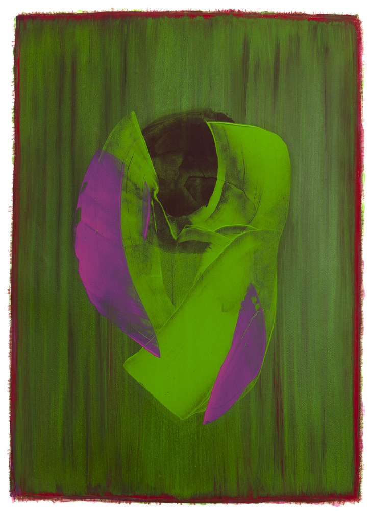STUDY 7 oil on paper, 30 by 22 inches, 2012,HERMANN LEDERLE