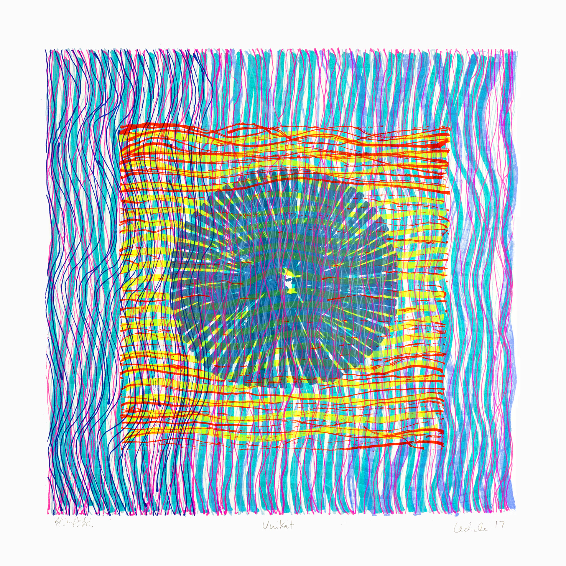 COLORWEAVES UNIKAT NO.45 2017 SERIGRAPH HERMANN LEDERLE