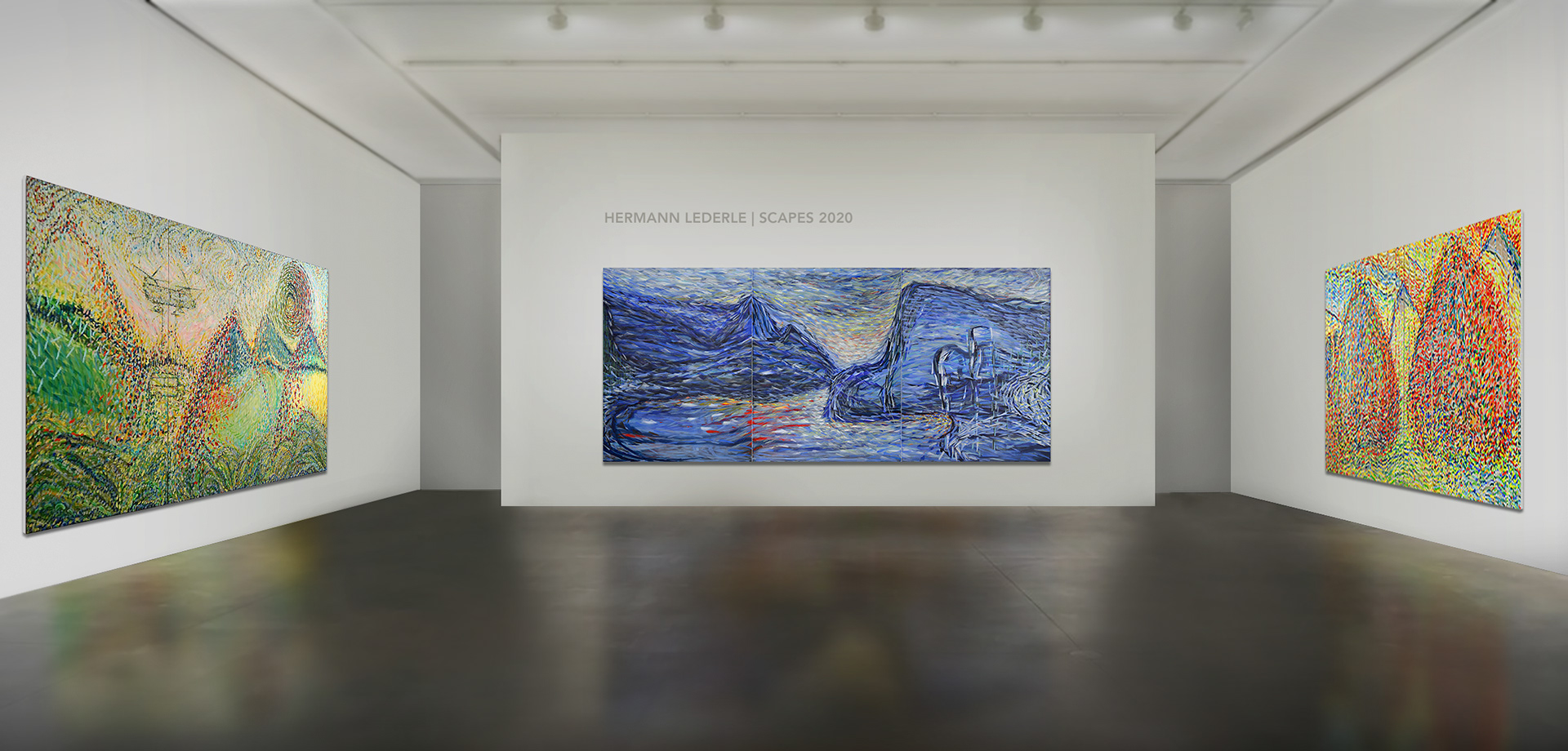 SCAPES - paint-scapes versus landscapes painting, new work 2020 by Hermann Lederle