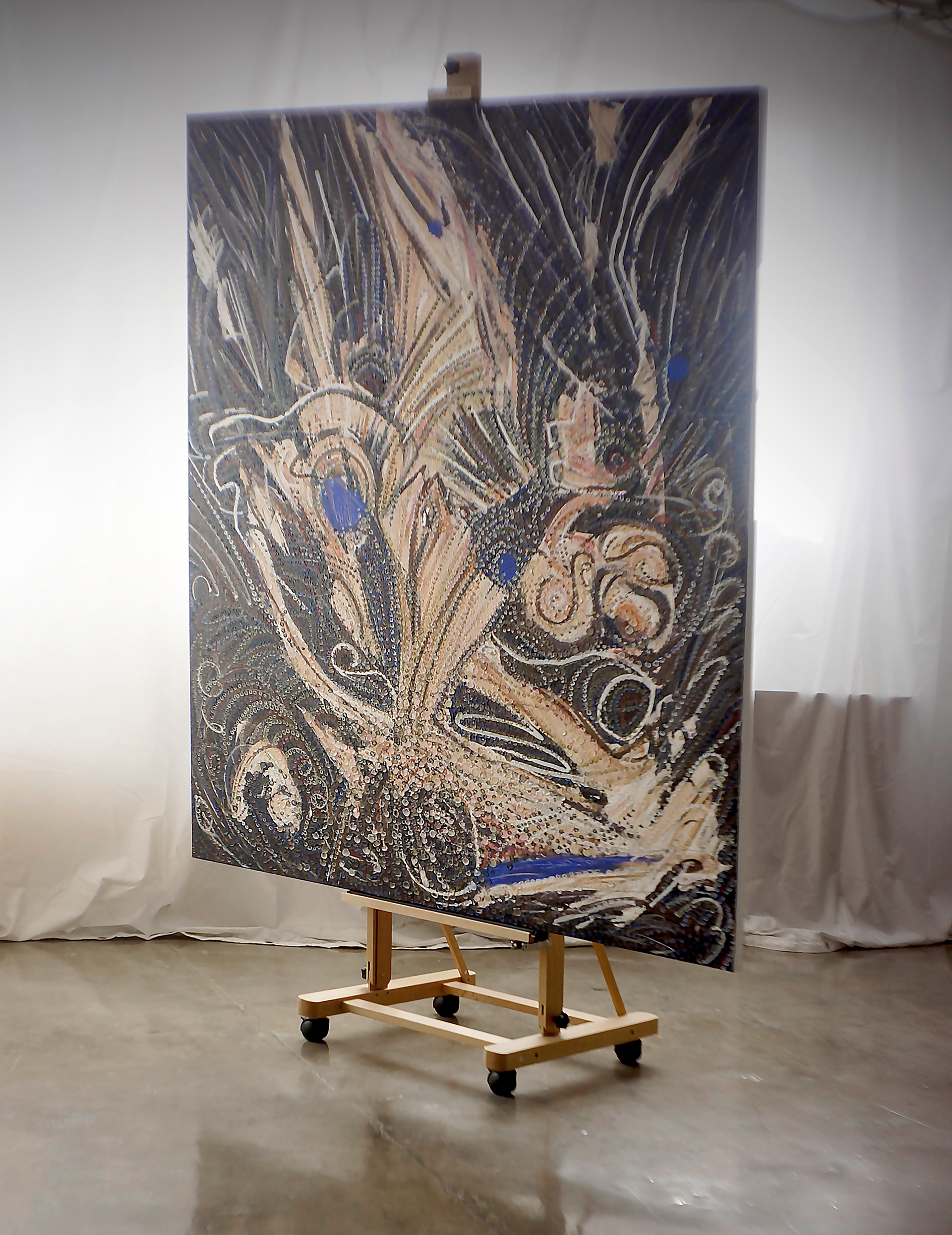 'BLAST' 2023 oil on canvas, 72 by 60 inches Factory Studio Los Angeles