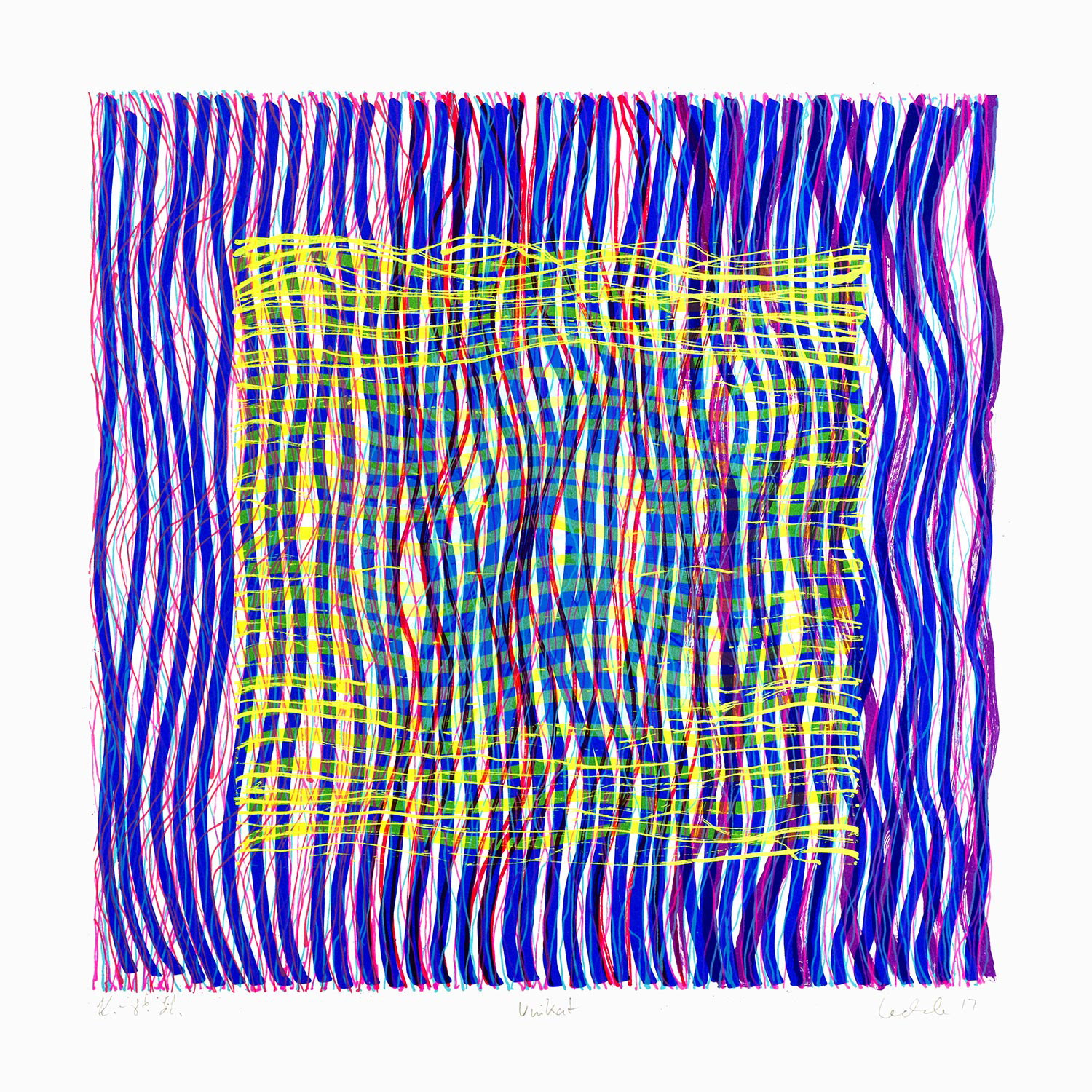 COLORWEAVES UNIKAT NO.50 Somerset Velvet paper, 24 by 24 inches, 2017 hand signed, HERMANN LEDERLE NOT AVAILABLE