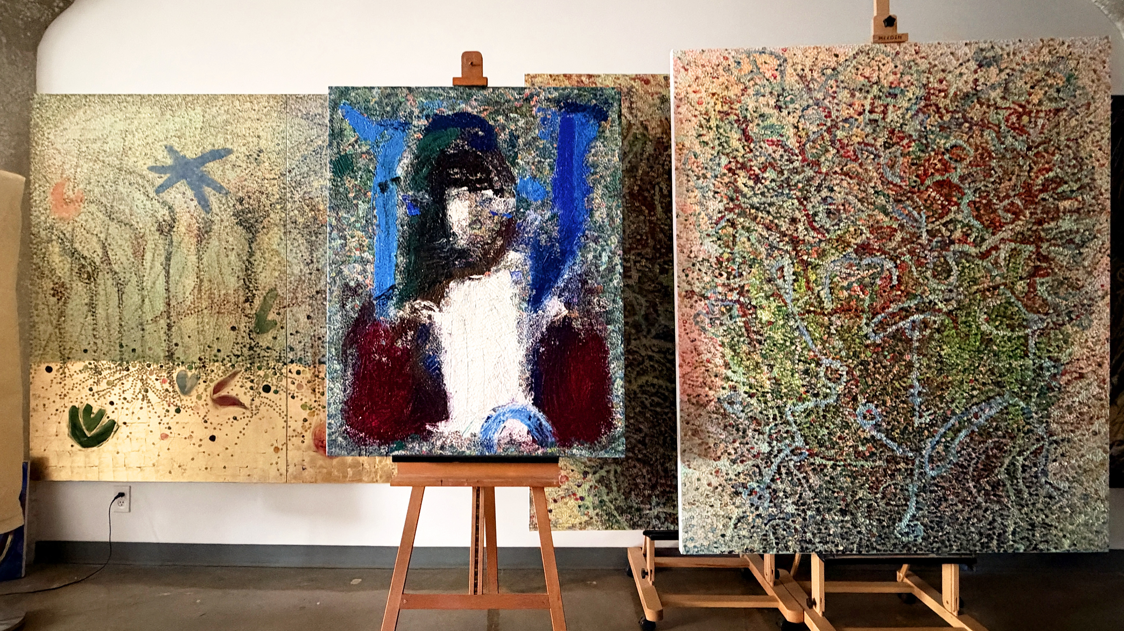 ONE KARMA, oil and acrylic on canvas, at Factory Studio, Hermann Louis Lederle