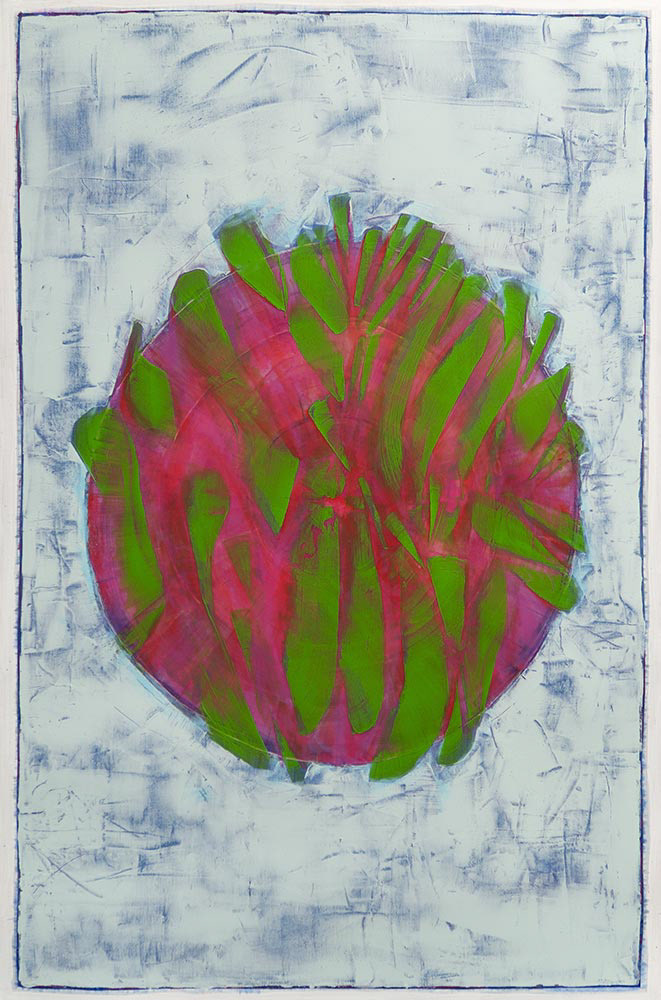 COLORBLOTS IV oil on paper, 60 by 40 inches, 2014,HERMANN LEDERLE