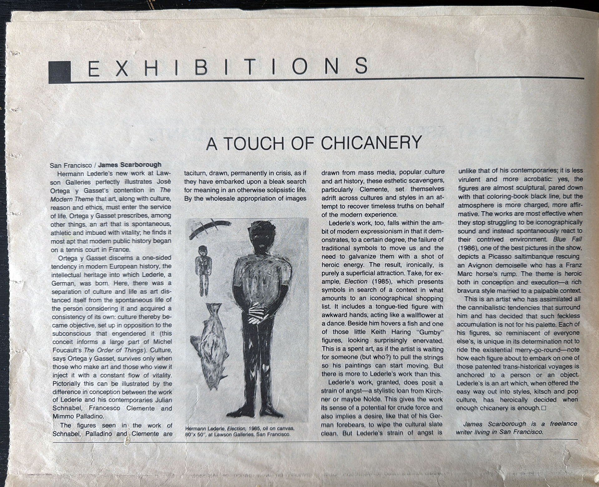 ARTWEEK REVIEW 'A TOUCH OF CHICANERY' OF EXHIBITION BY HERMANN LEDERLE