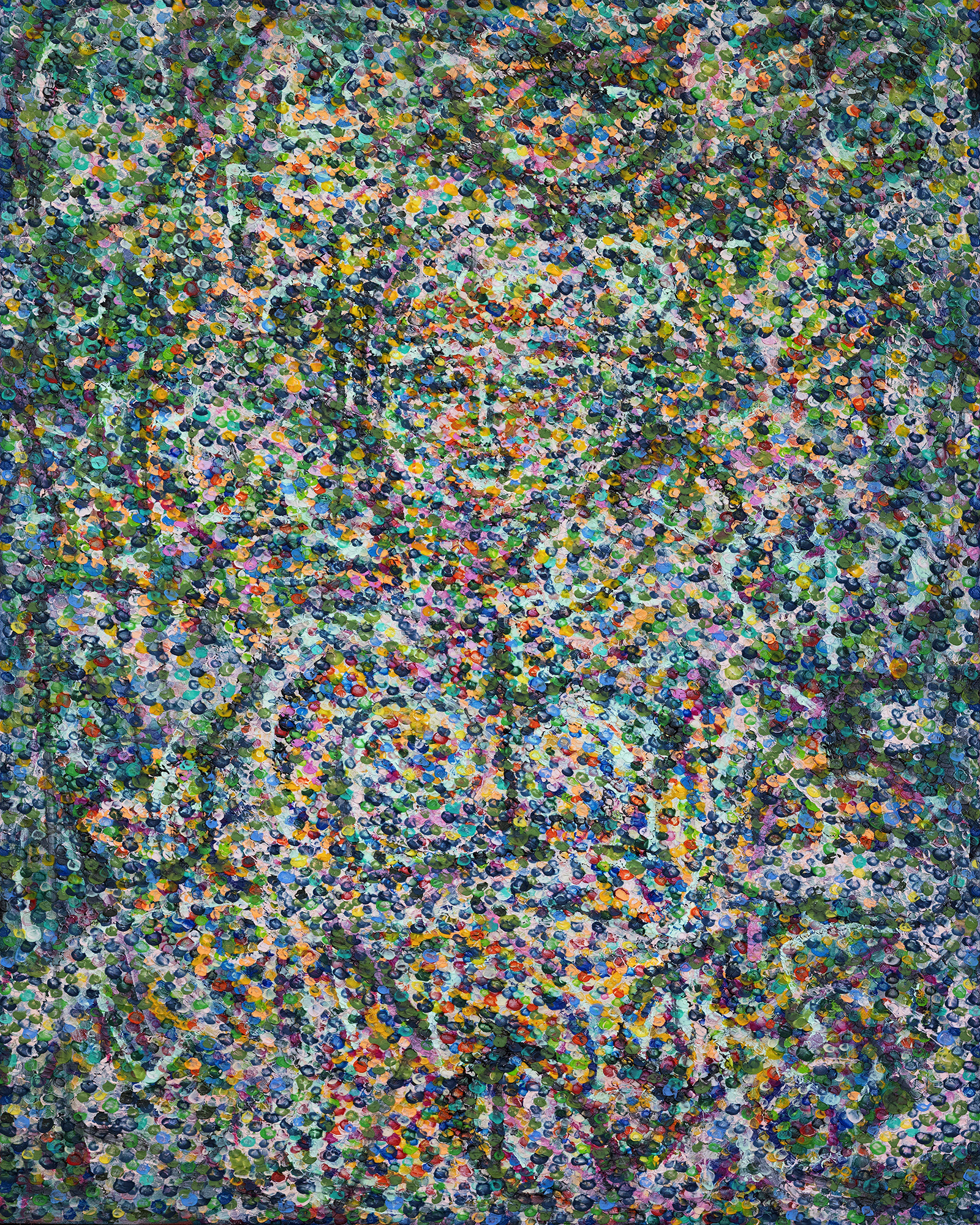 ONE KARMA oil on canvas, 50 by 40 inches (127x102cm), 2025, HERMANN LEDERLE