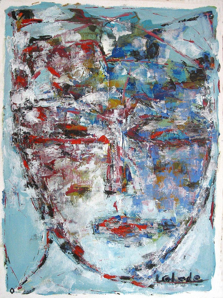 HEAD 1 - 2003 oil on paper, 30 by 22 inches, 2003, HERMANN LEDERLE