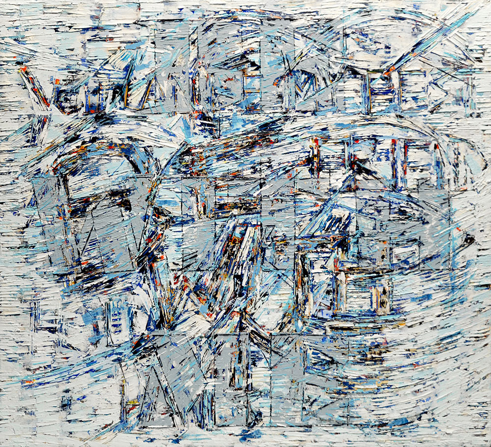 Some of the larger canvases have a vital, explosive energy