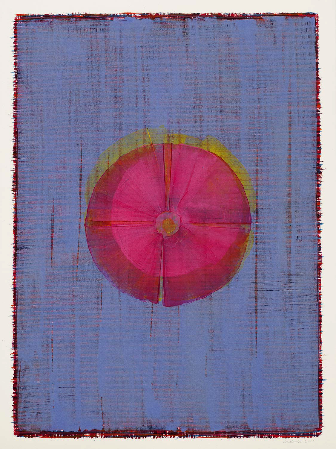 COLORBLOTS 1 oil on paper, 30 by 22 inches, 2014,HERMANN LEDERLE