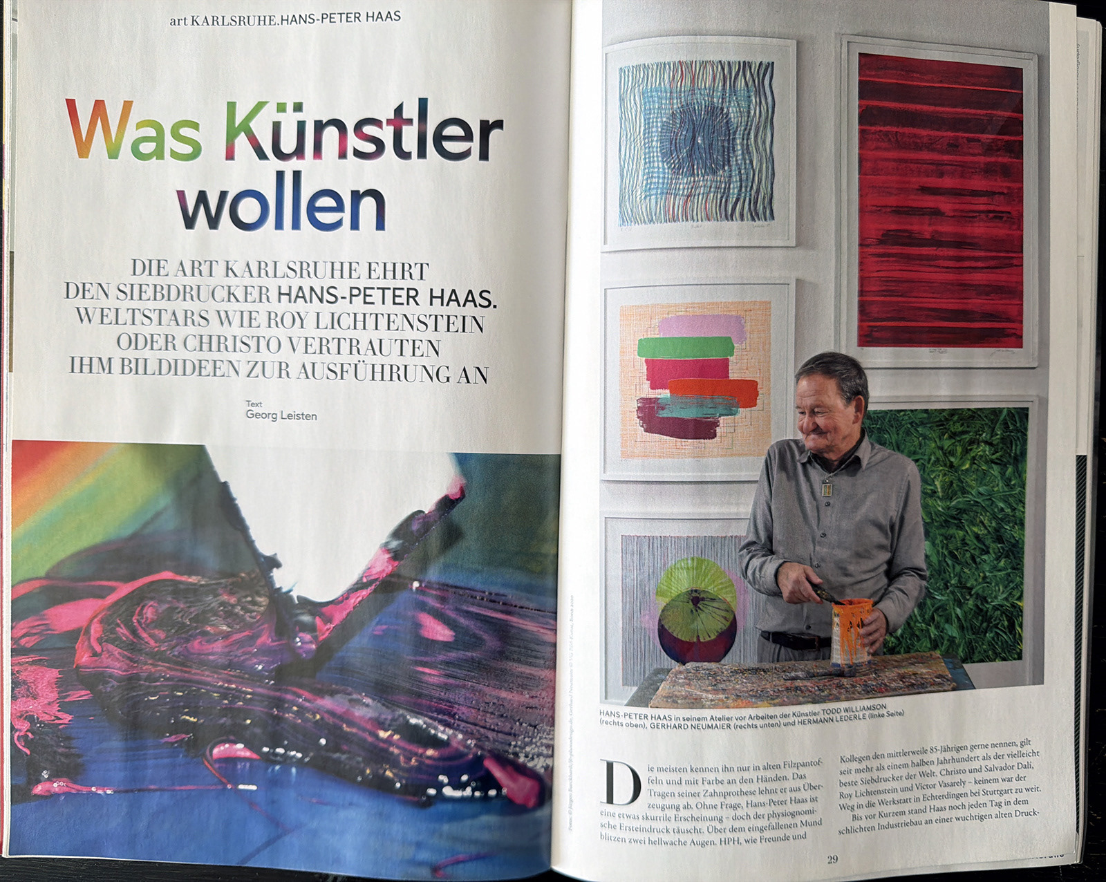 MONOPOL ARTKA 2020 HANS-PETER HAAS ARTICLE INCLUDING WORKS BY HERMANN LEDERLE