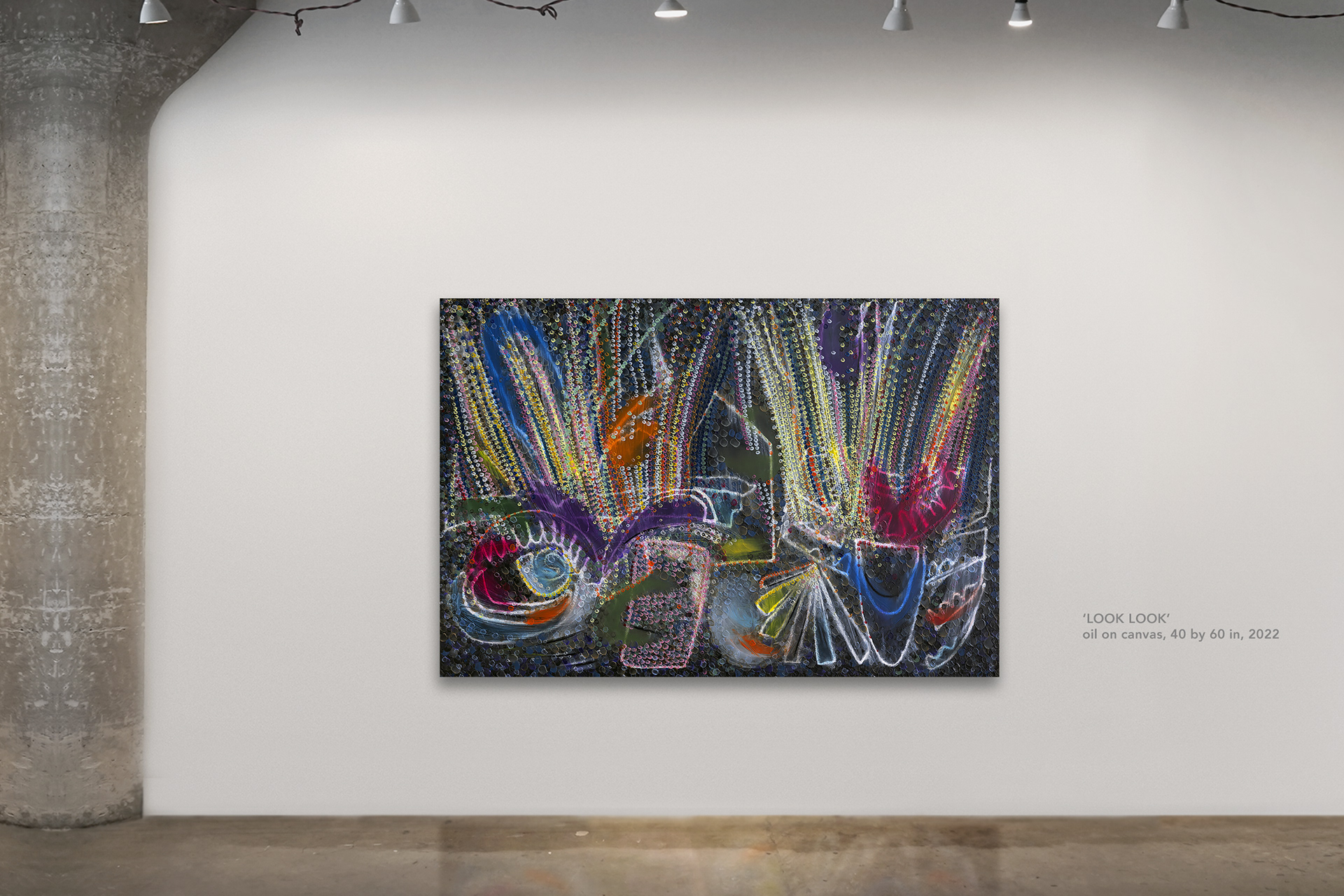 'LOOK LOOK', oil on canvas, 2022 by Hermann Lederle at the SALON