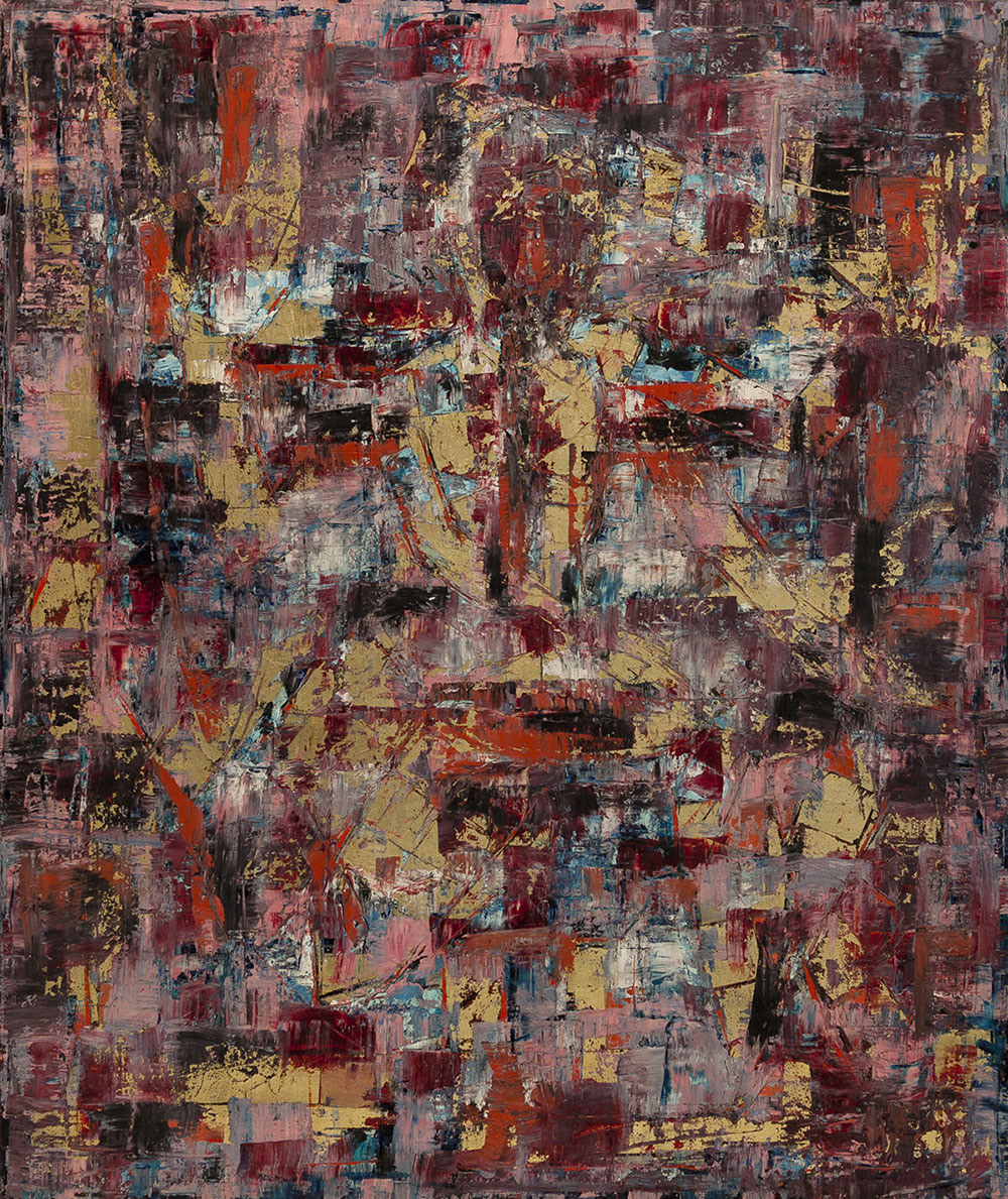 MOCK MUTUAL oil on canvas, 50 by 42 inches, 2001, HERMANN LEDERLE