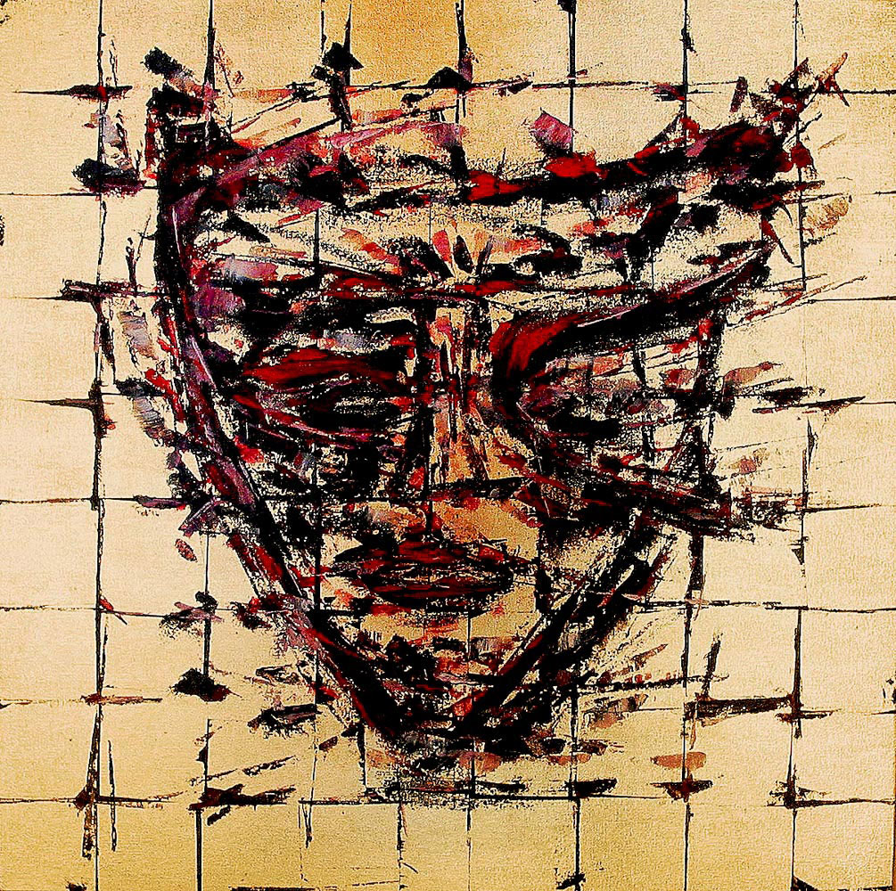 LIP SERVICE NO.2 oil on canvas, 24 by 24 inches, 2004,HERMANN LEDERLE