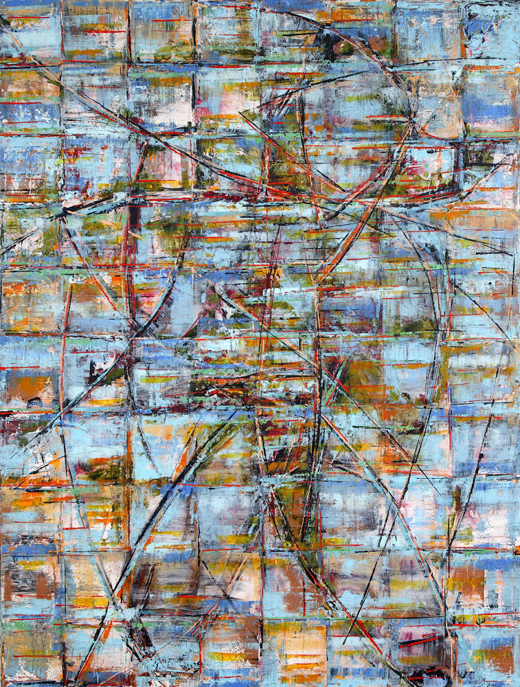 ASCEND oil on canvas, 50 by 38 inches, 2002, HERMANN LEDERLE