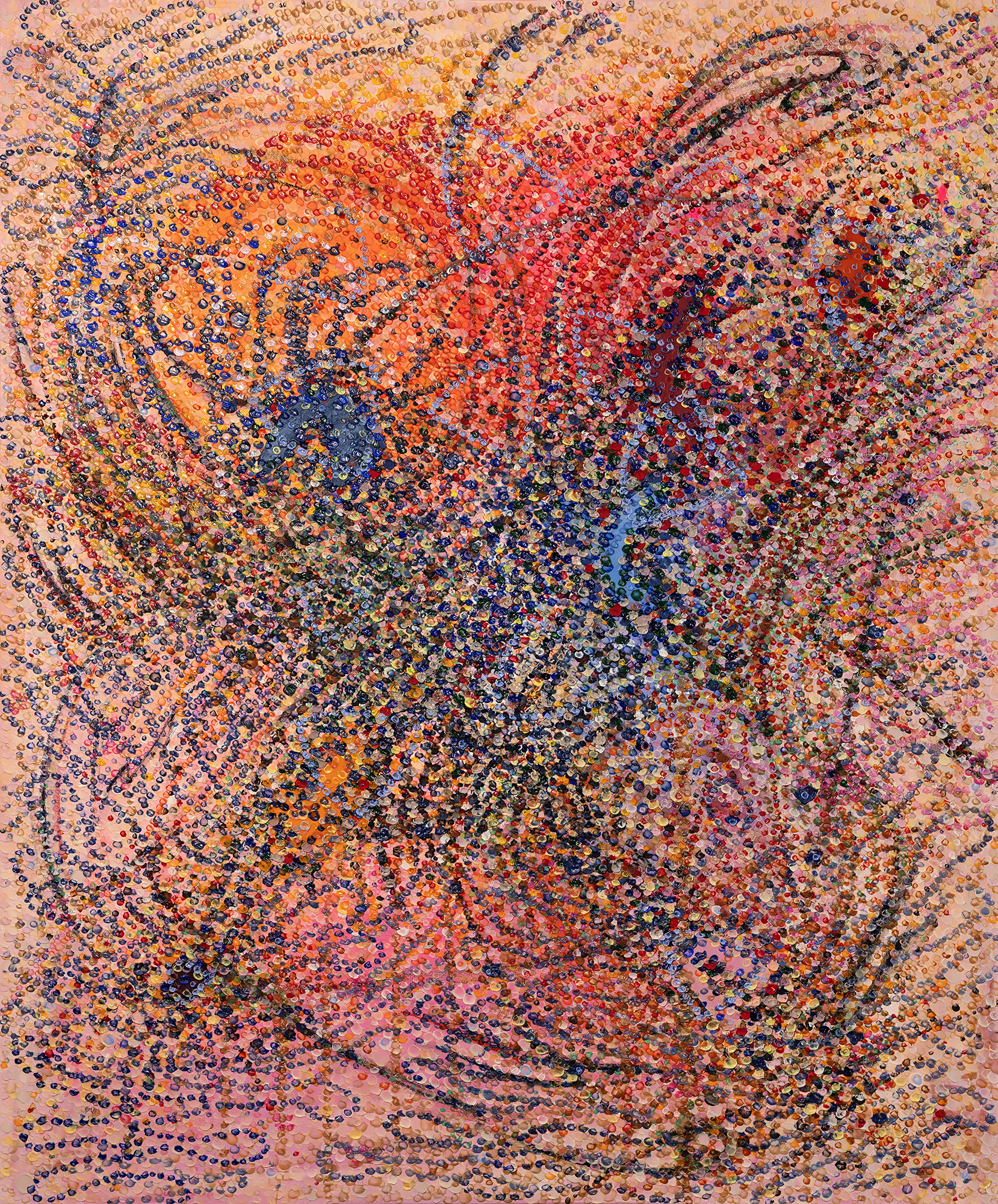 BATTLE AND  BELL oil on canvas, 72 by 60 inches (183x152cm), 2024