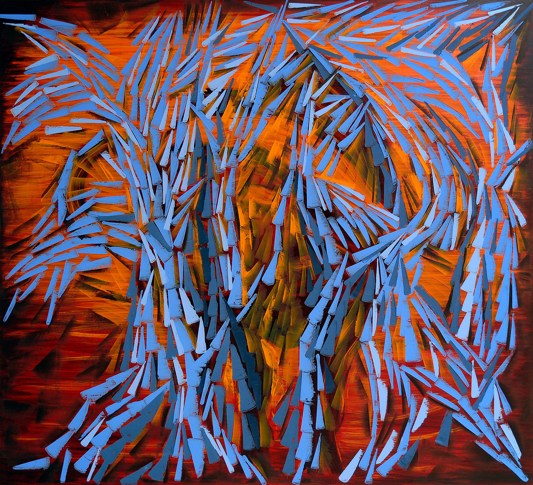 EFFACÉ oil on canvas, 60 by 66 inches, 2011, Hermann Lederle