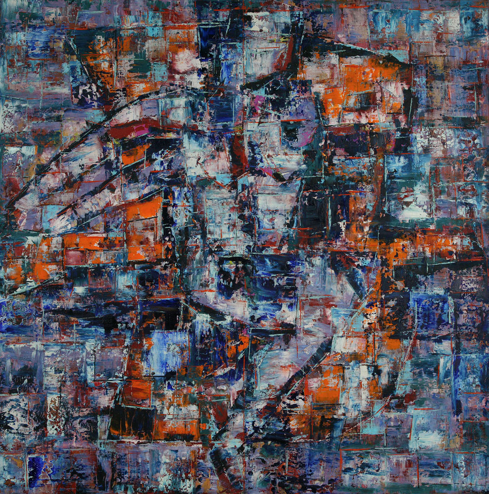 PELICAN oil on canvas, 48 by 48 inches, 2002, HERMANN LEDERLE