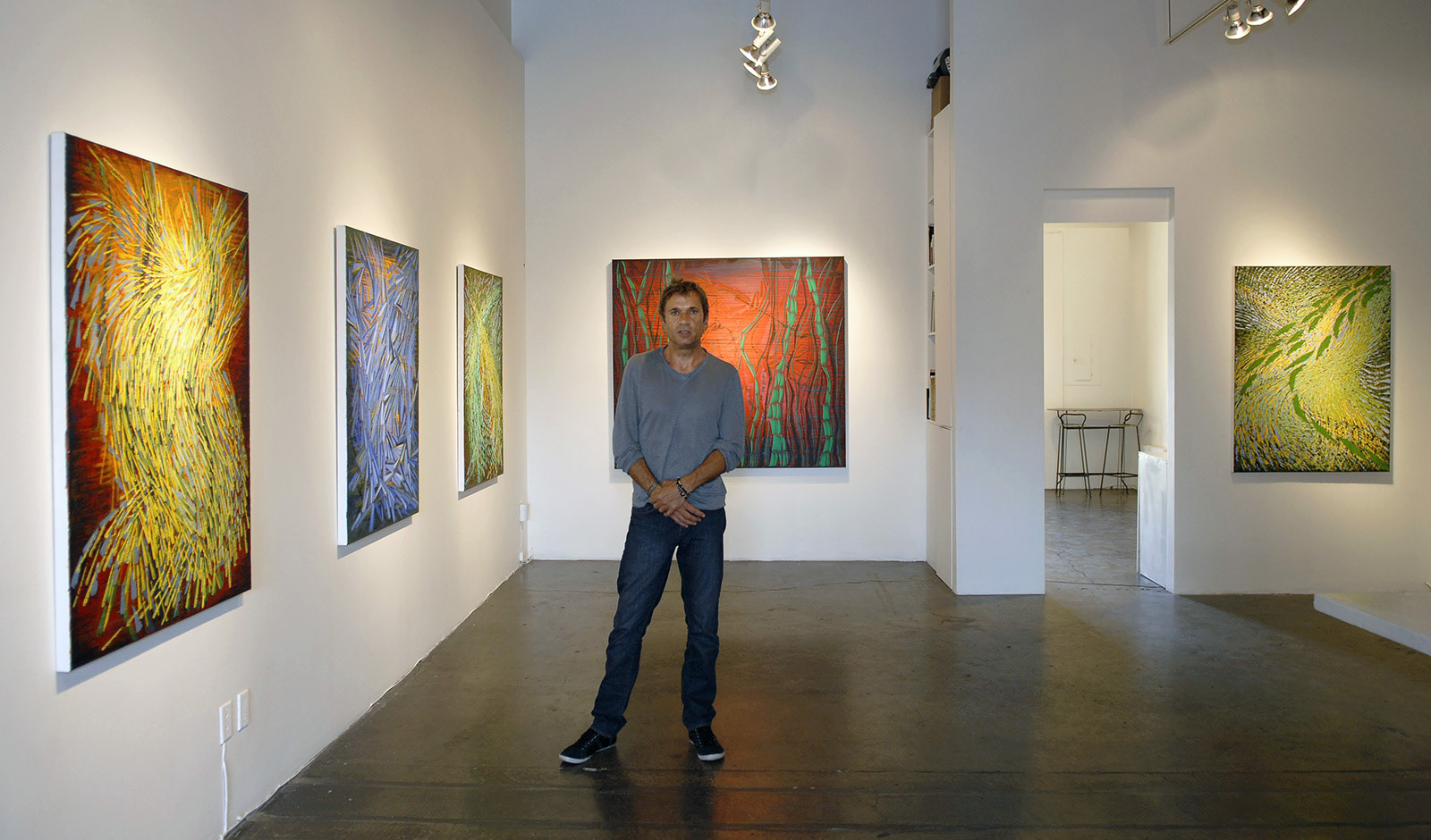 FRANK PICTURES GALLERY EXHIBITION 2012,FOOTPRINTS ON SNOW, OIL PAINTINGS BY HERMANN LEDERLE