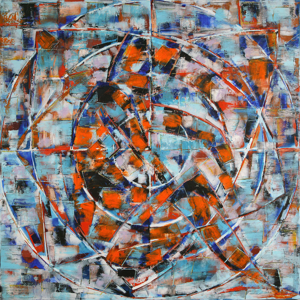 CLONE oil on canvas, 48 by 48 inches, 2002, HERMANN LEDERLE
