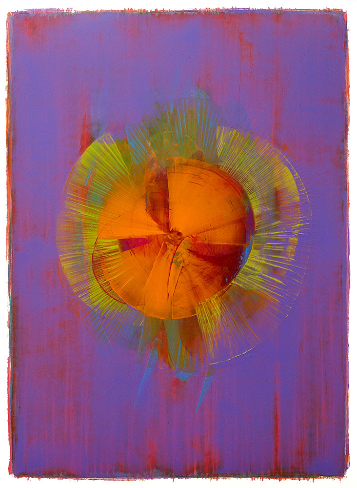 COLORBLOTS 10 oil on paper, 30 by 22 inches, 2013,HERMANN LEDERLE